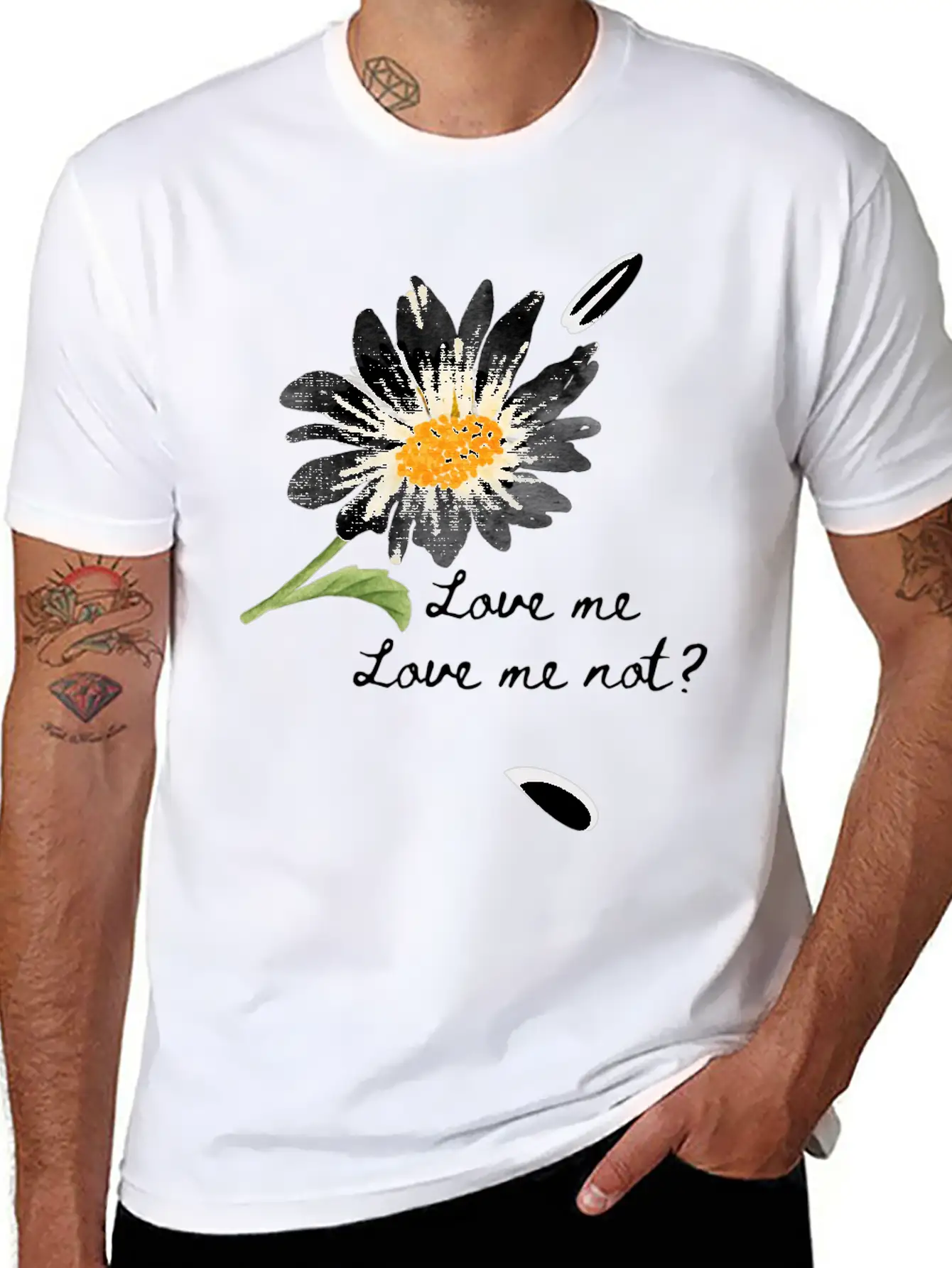 Love Me, Love Me Not Unisex Short Sleeve Soft Cotton T-Shirt – Casual Everyday Wear