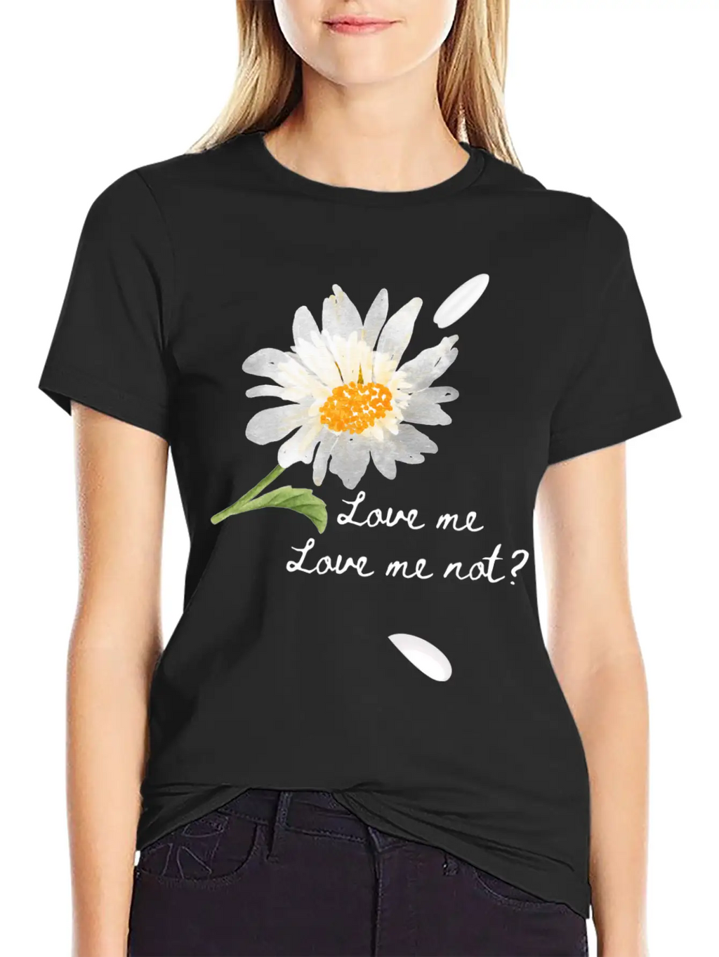 Love Me, Love Me Not Unisex Short Sleeve Soft Cotton T-Shirt – Casual Everyday Wear