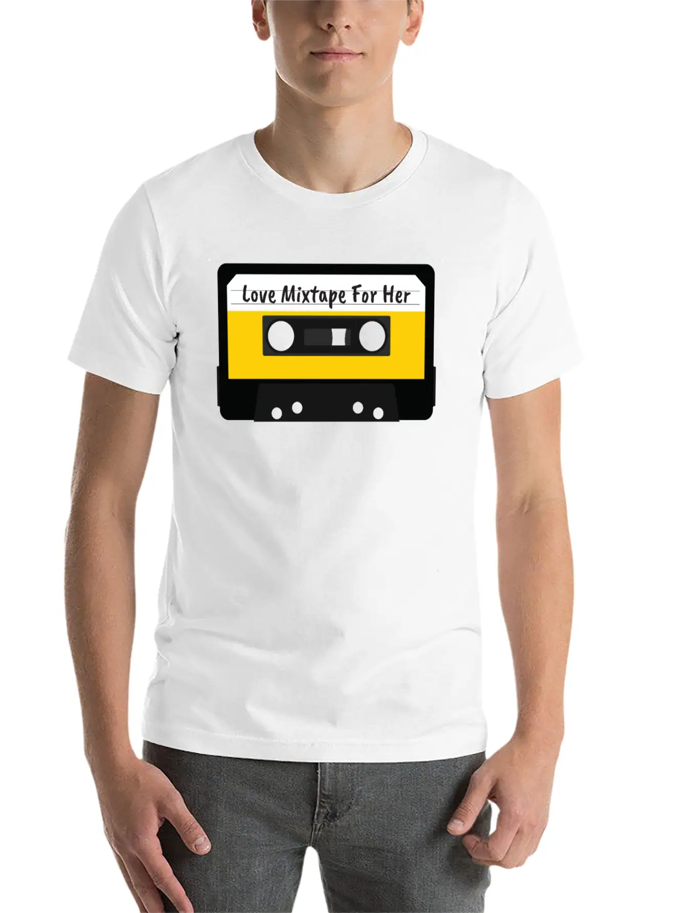 Love Mixtape For Her Cassette Valentines Day Gift Stylish Everyday T-Shirt – Unisex Basic Cotton Tee