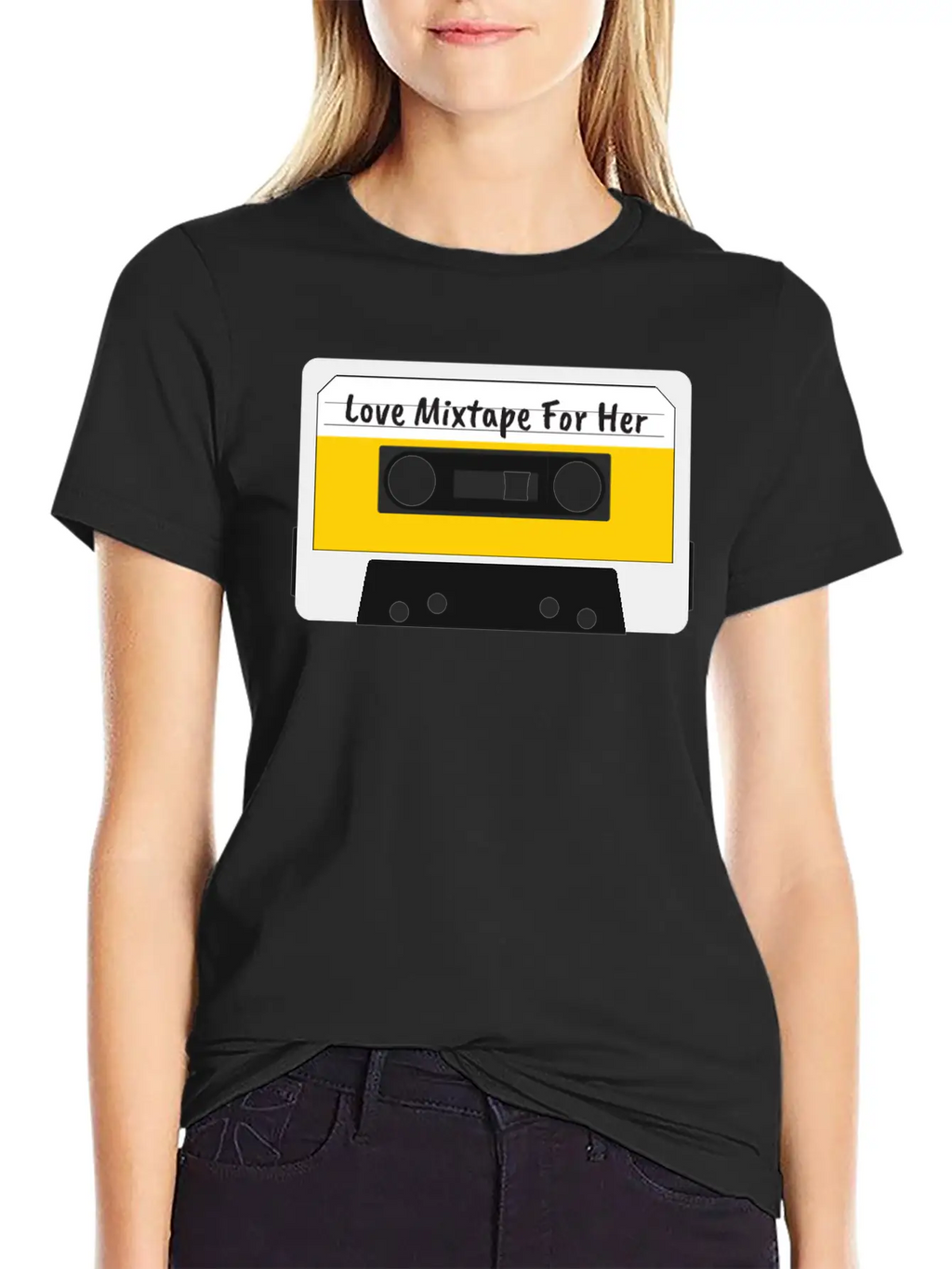 Love Mixtape For Her Cassette Valentines Day Gift Stylish Everyday T-Shirt – Unisex Basic Cotton Tee