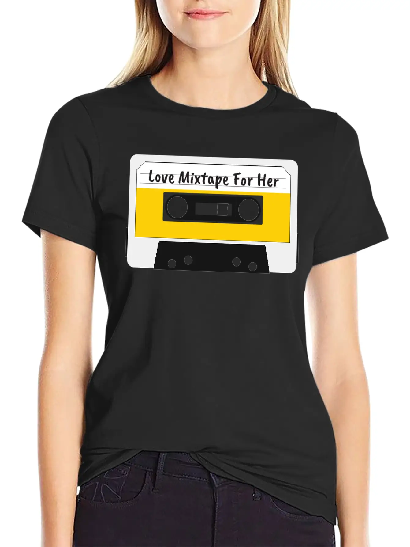 Love Mixtape For Her Cassette Valentines Day Gift Stylish Everyday T-Shirt – Unisex Basic Cotton Tee
