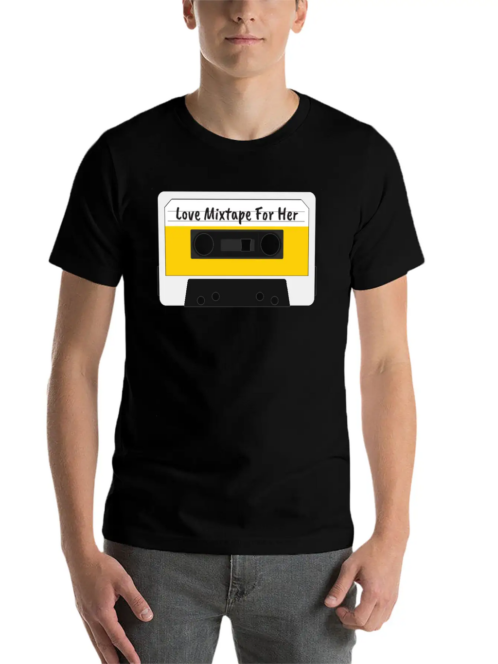 Love Mixtape For Her Cassette Valentines Day Gift Stylish Everyday T-Shirt – Unisex Basic Cotton Tee