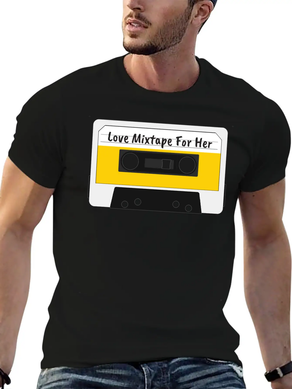 Love Mixtape For Her Cassette Valentines Day Gift Stylish Everyday T-Shirt – Unisex Basic Cotton Tee