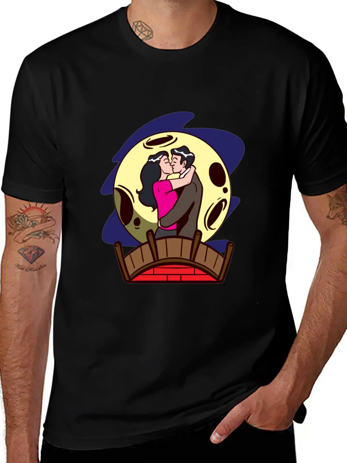 Love Moonlight Lovers Breathable Soft Cotton T-Shirt – Timeless Casual Look