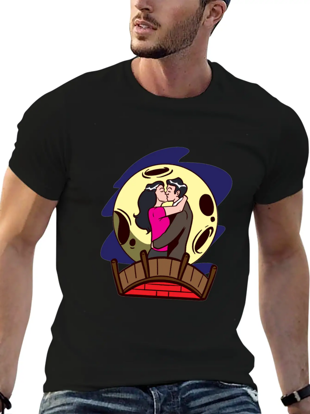 Love Moonlight Lovers Breathable Soft Cotton T-Shirt – Timeless Casual Look