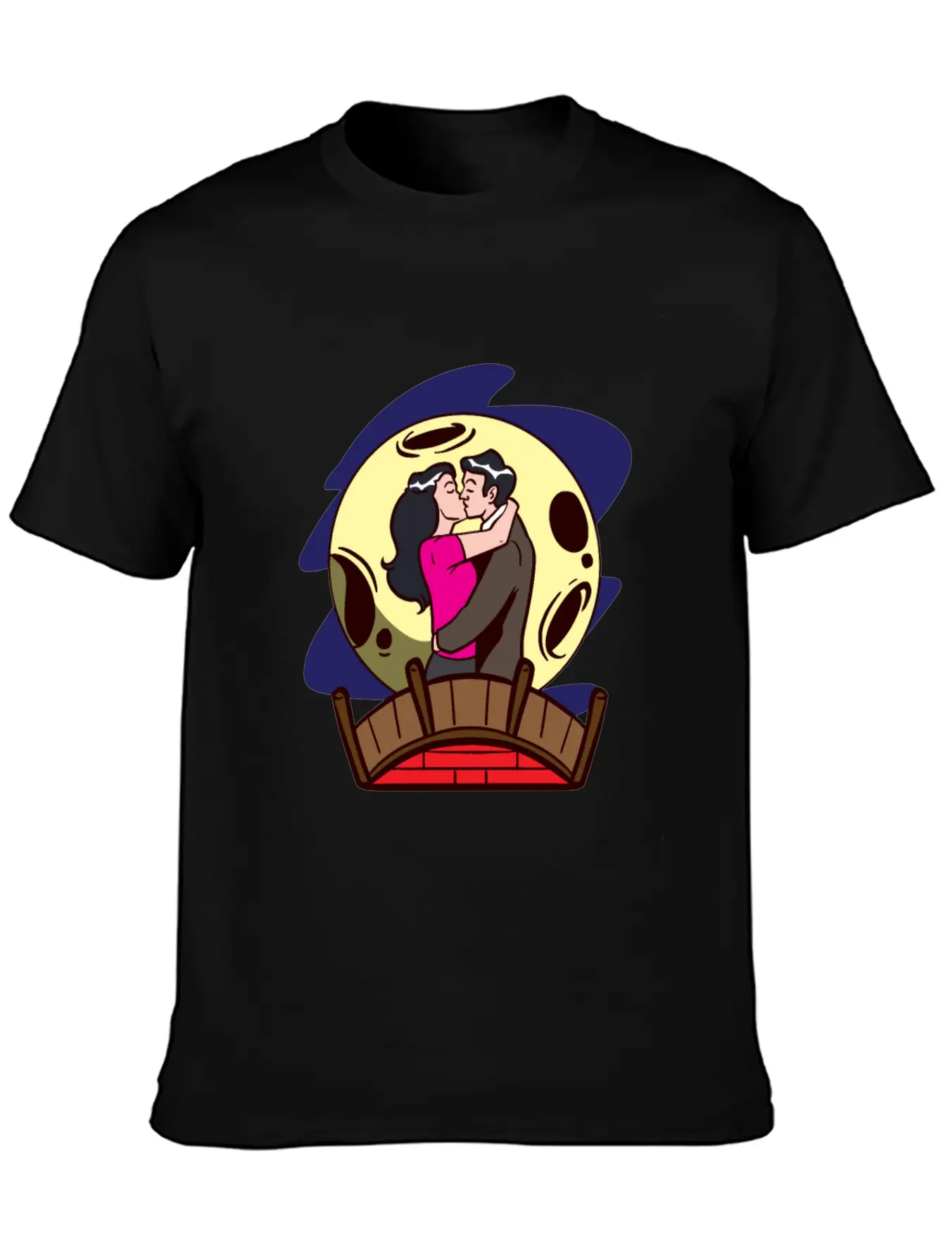 Love Moonlight Lovers Breathable Soft Cotton T-Shirt – Timeless Casual Look