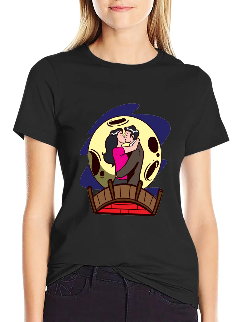 Love Moonlight Lovers Breathable Soft Cotton T-Shirt – Timeless Casual Look