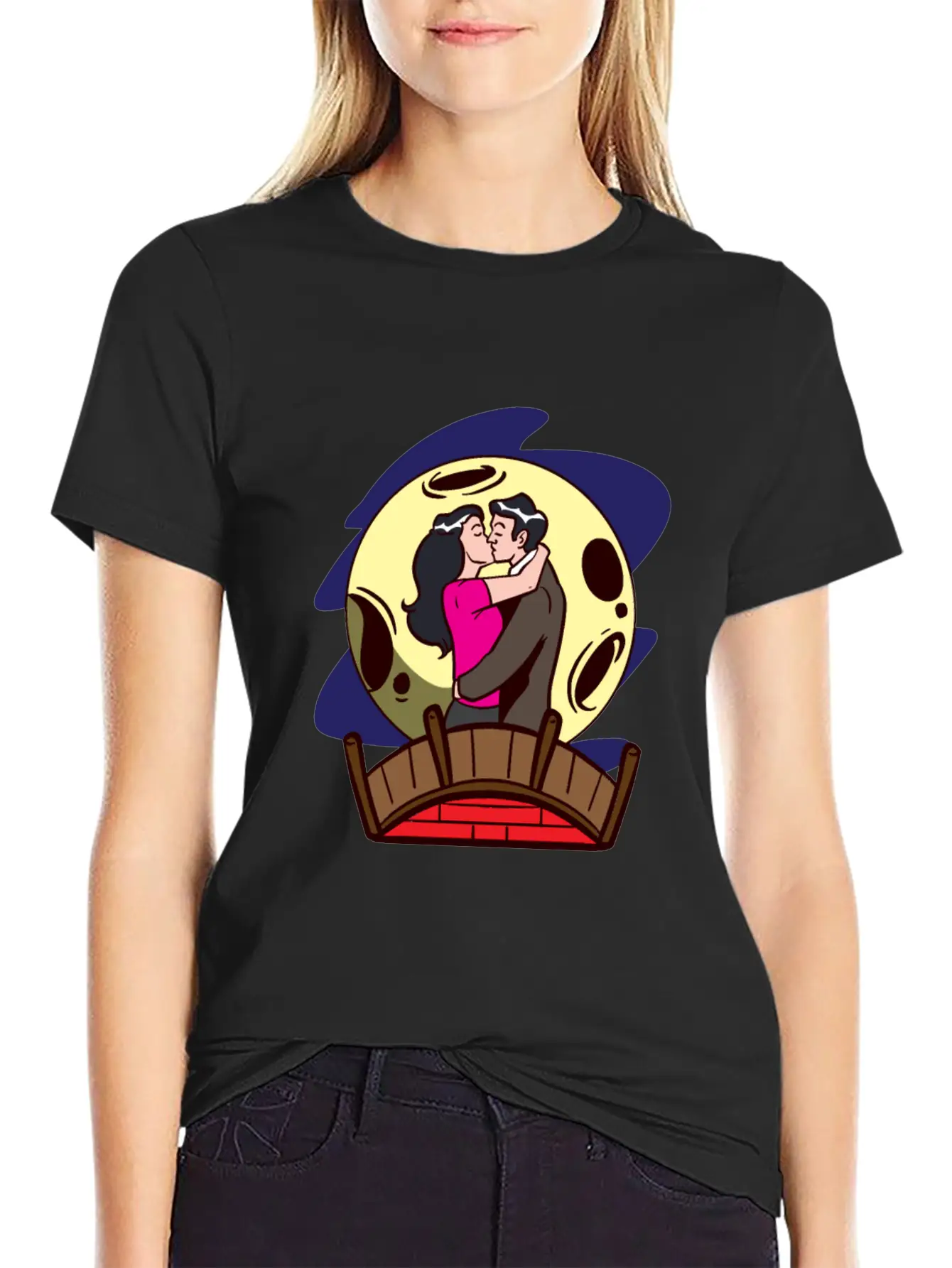 Love Moonlight Lovers Breathable Soft Cotton T-Shirt – Timeless Casual Look