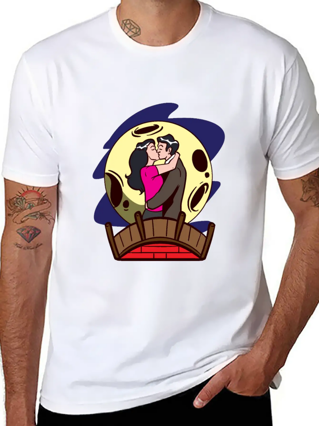 Love Moonlight Lovers Breathable Soft Cotton T-Shirt – Timeless Casual Look