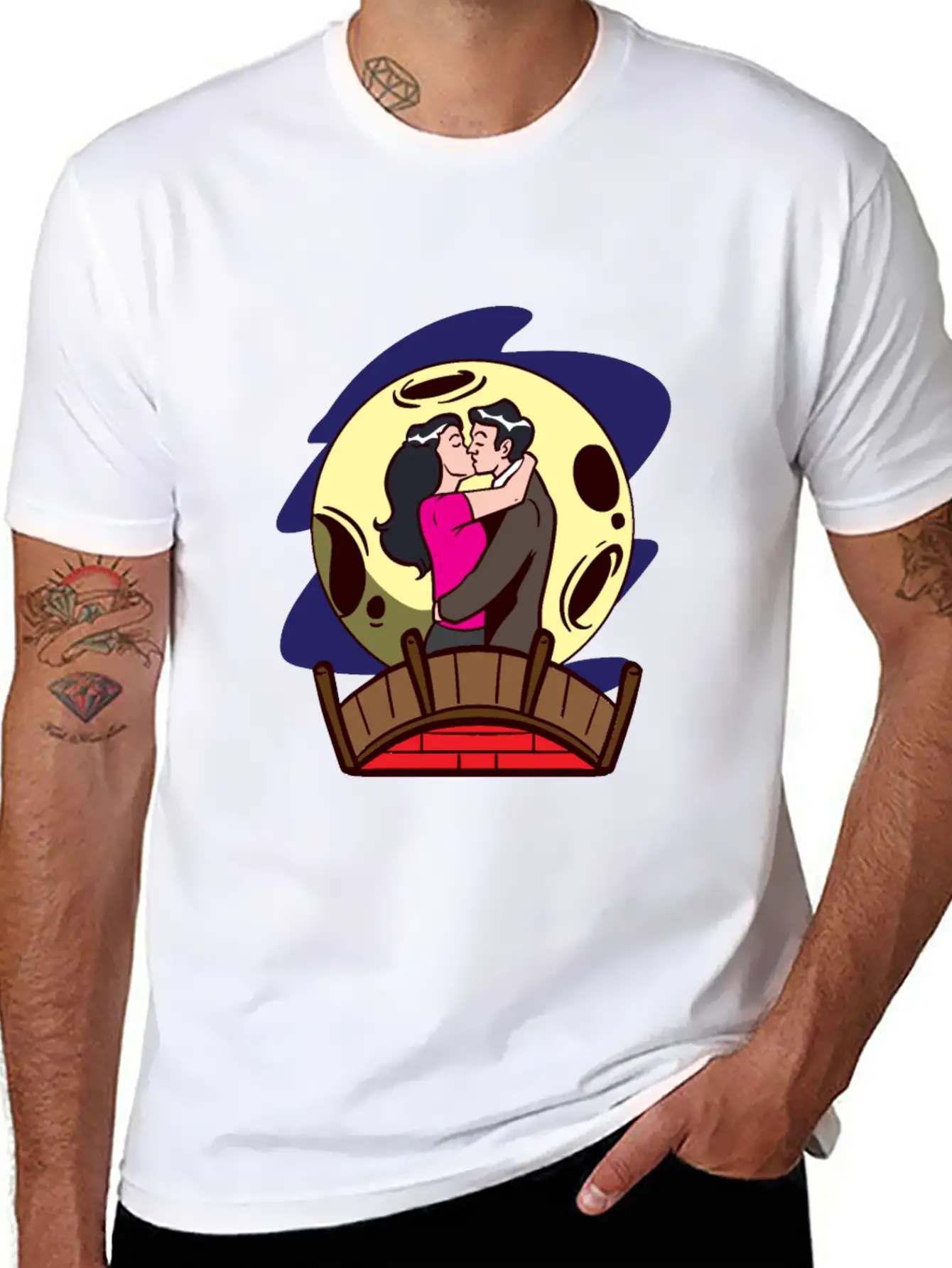 Love Moonlight Lovers Breathable Soft Cotton T-Shirt – Timeless Casual Look