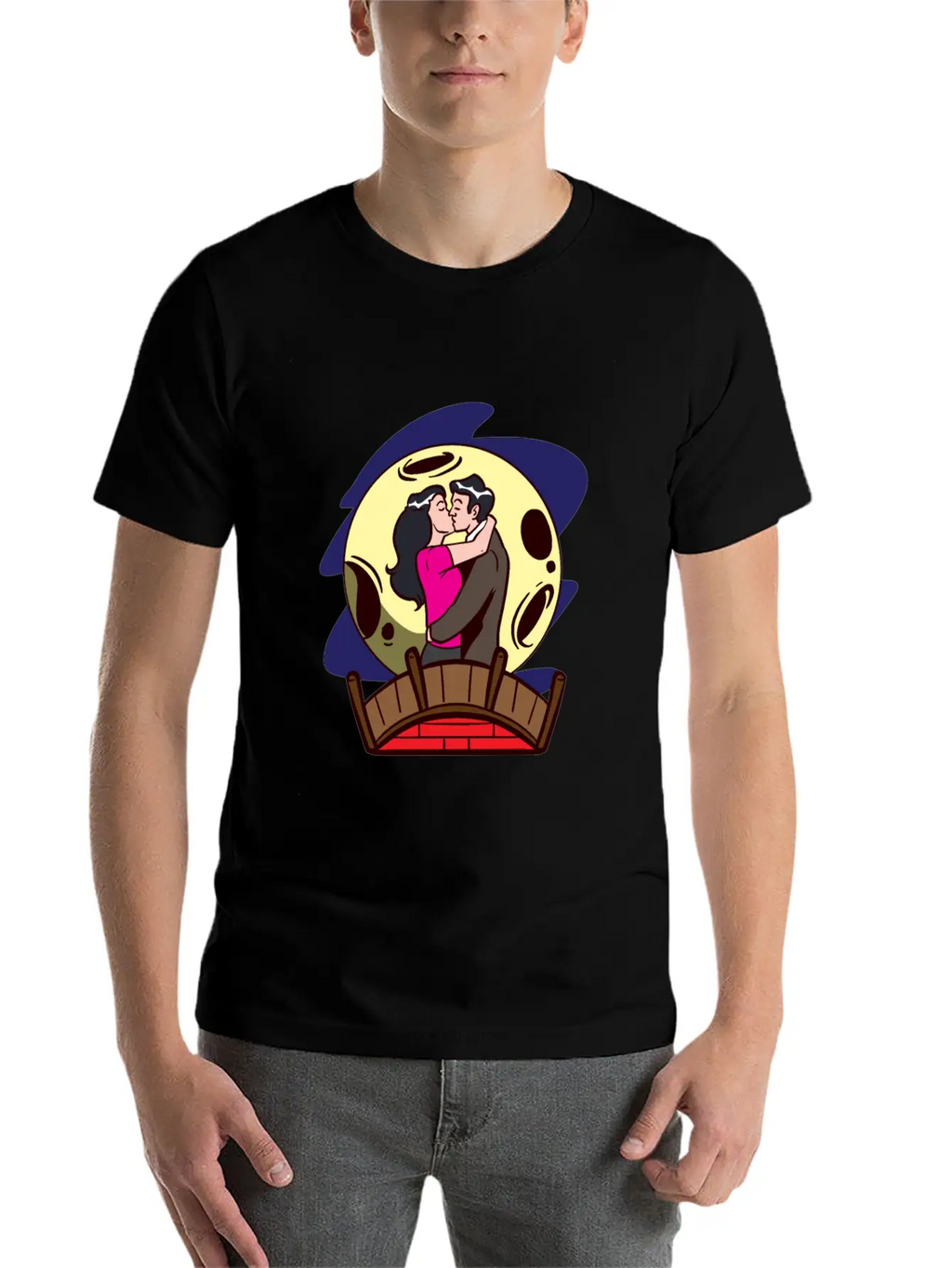 Love Moonlight Lovers Breathable Soft Cotton T-Shirt – Timeless Casual Look