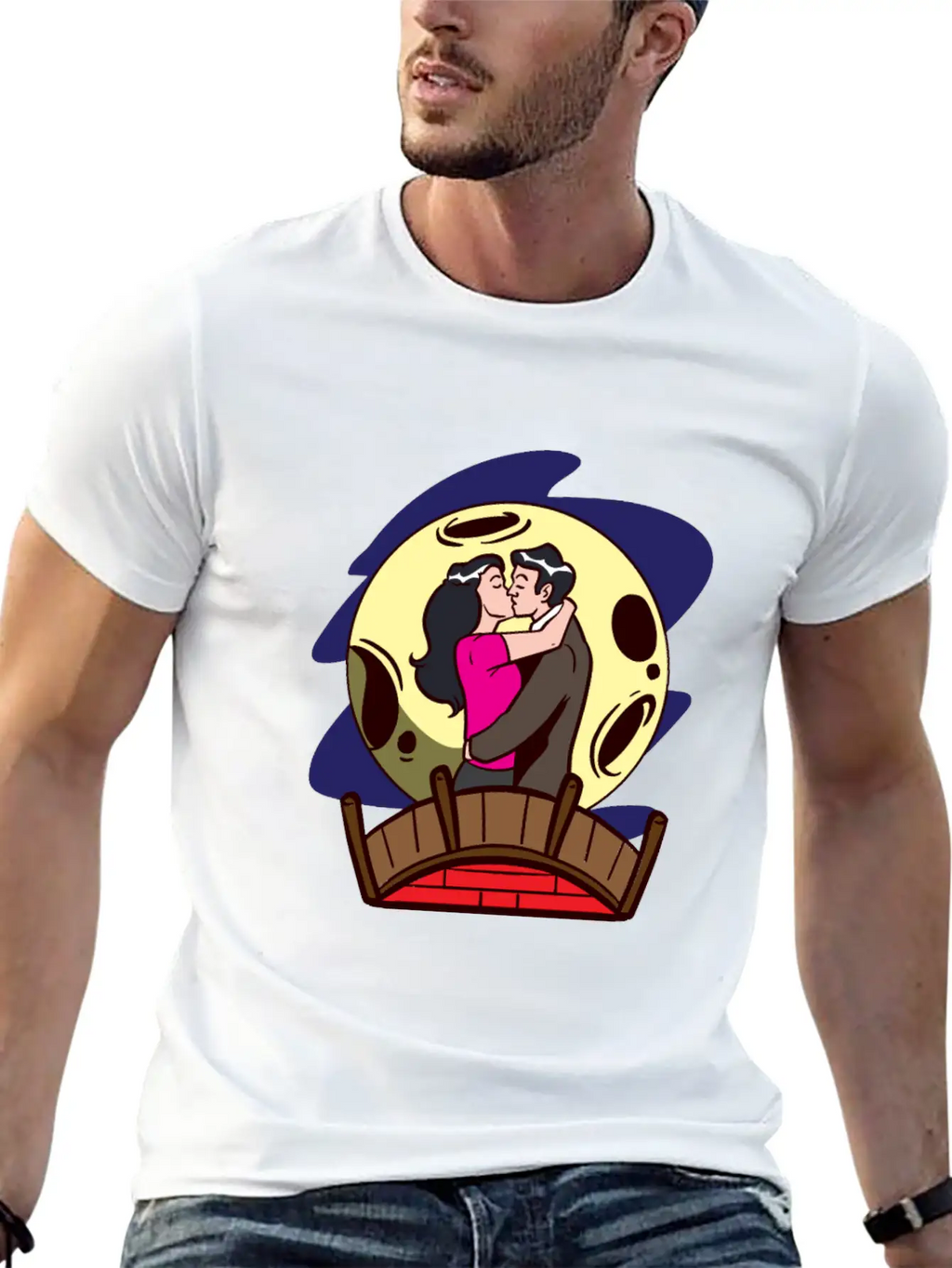 Love Moonlight Lovers Breathable Soft Cotton T-Shirt – Timeless Casual Look
