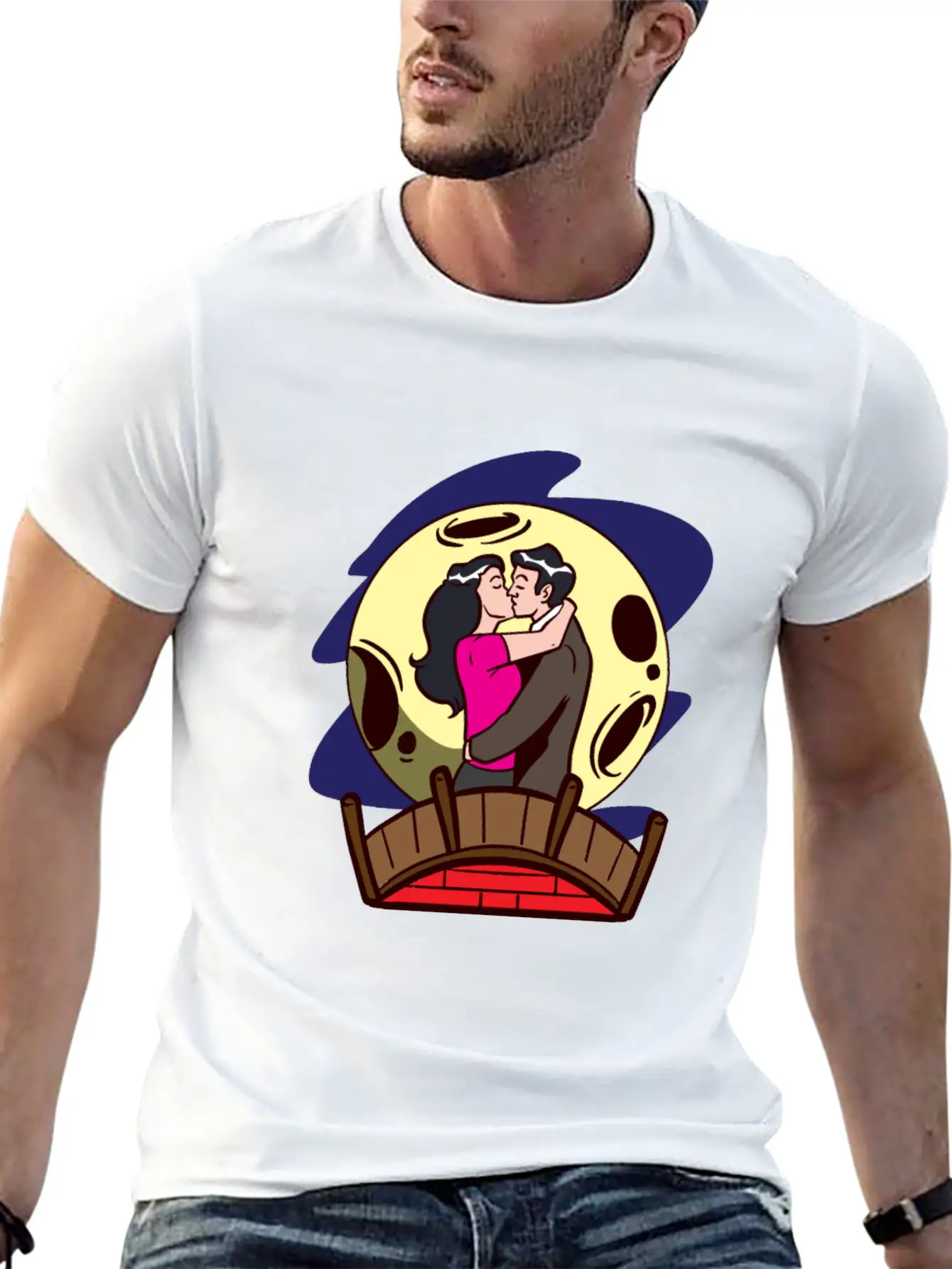 Love Moonlight Lovers Breathable Soft Cotton T-Shirt – Timeless Casual Look
