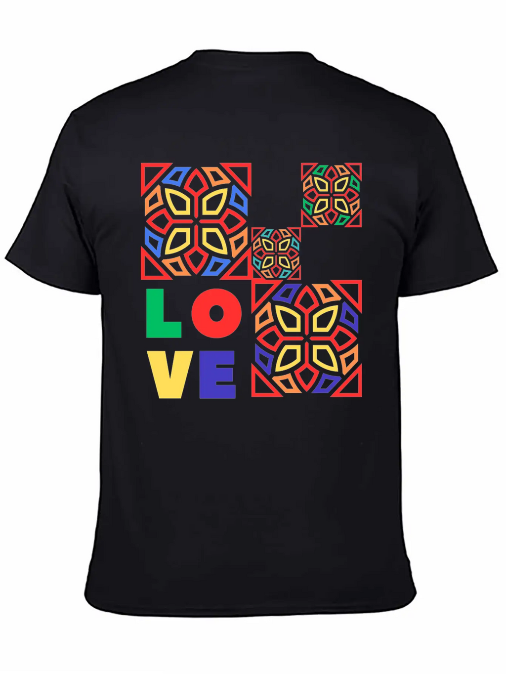 Love Mosaic Breathable Soft Cotton T-Shirt – Timeless Casual Look