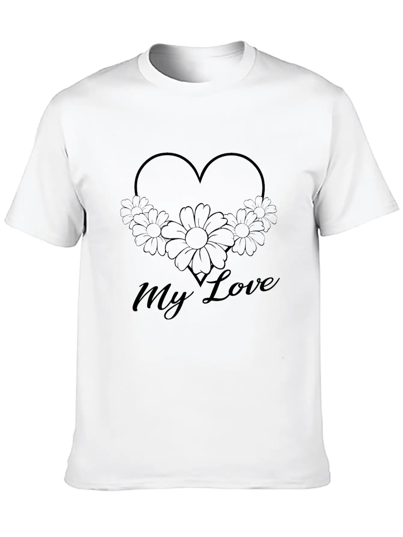 Love - My Love Unisex Casual T-Shirt – Clean Design For Daily Comfort