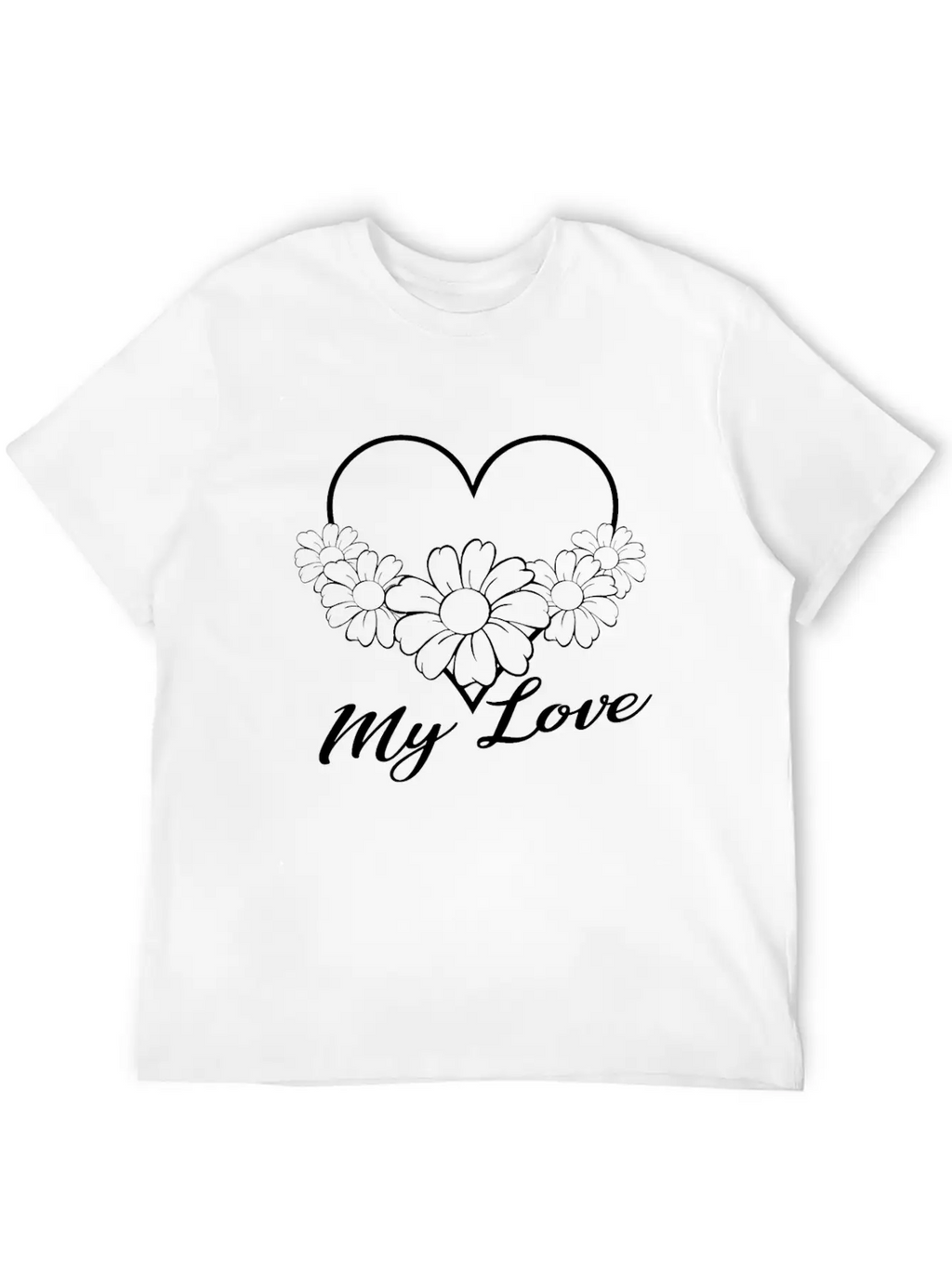 Love - My Love Unisex Casual T-Shirt – Clean Design For Daily Comfort