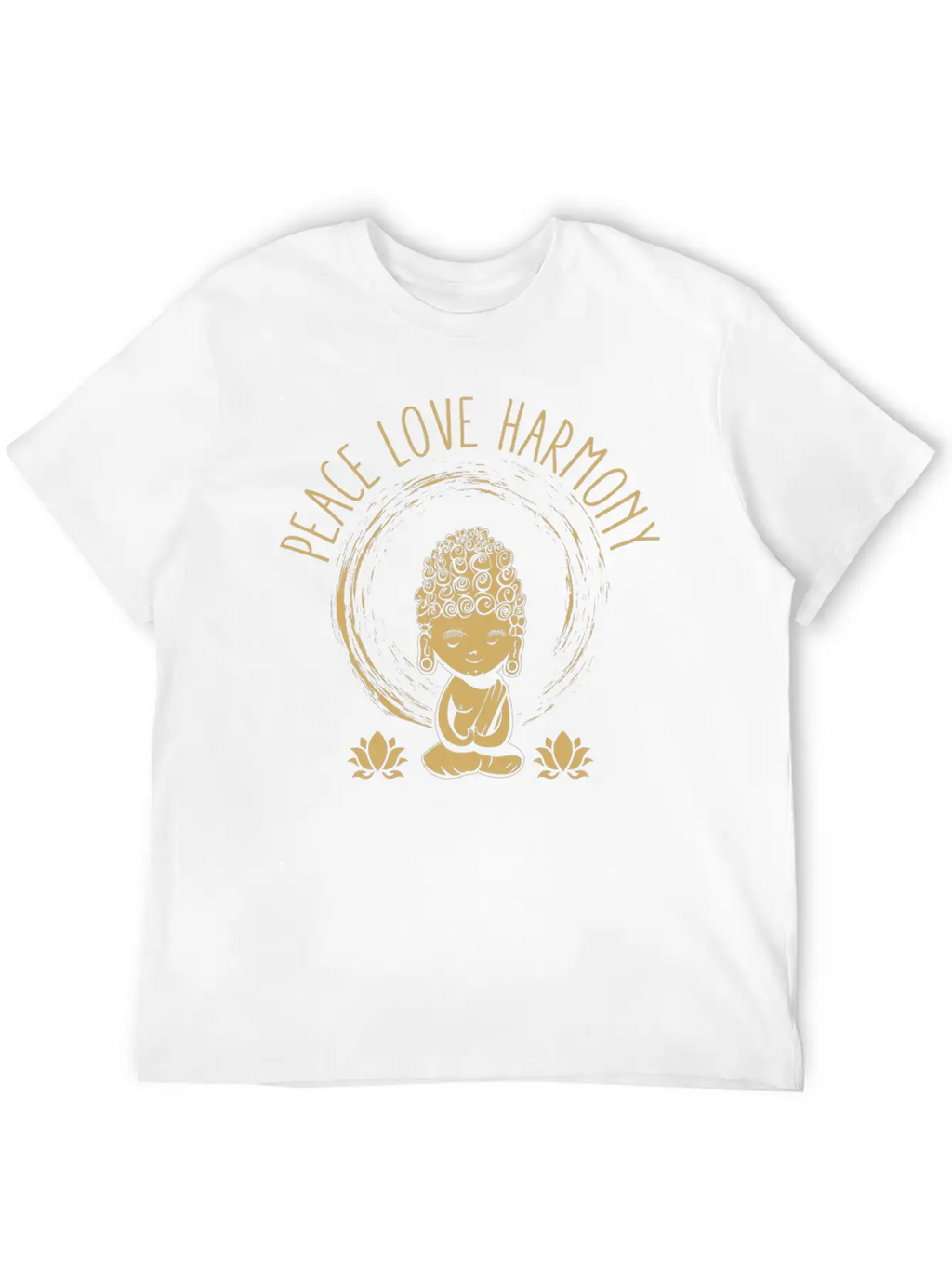 Love Peace Harmony Buddha Gift Idea Unisex Casual T-Shirt – Clean Design For Daily Comfort