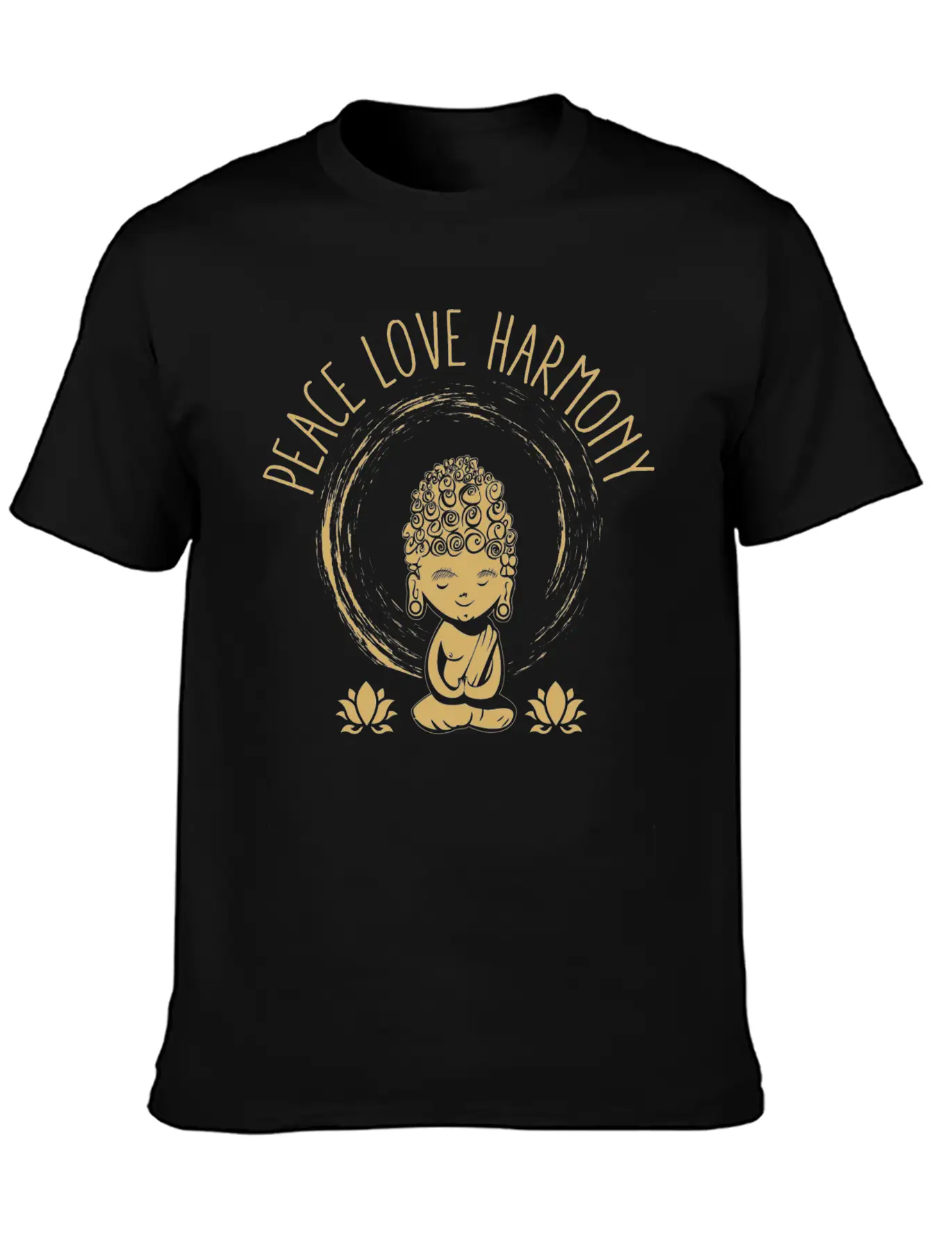 Love Peace Harmony Buddha Gift Idea Unisex Casual T-Shirt – Clean Design For Daily Comfort