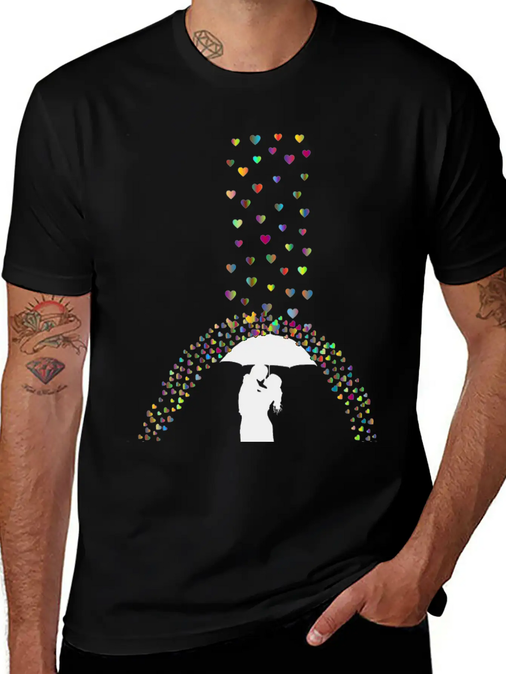Love Rain Polyprismatic Breathable Soft Cotton T-Shirt – Timeless Casual Look
