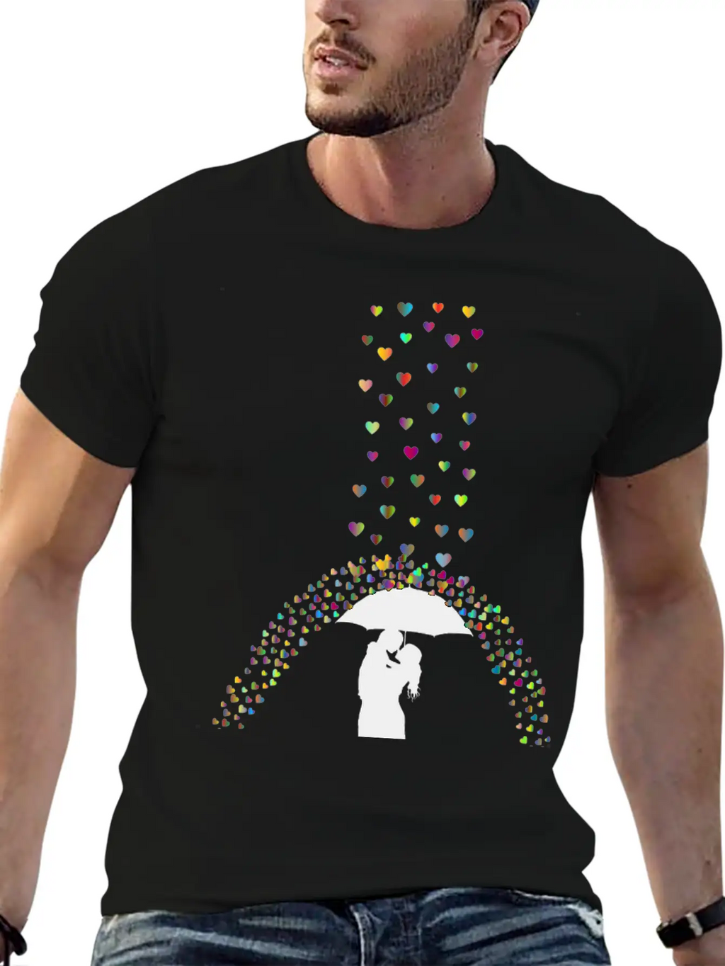 Love Rain Polyprismatic Breathable Soft Cotton T-Shirt – Timeless Casual Look