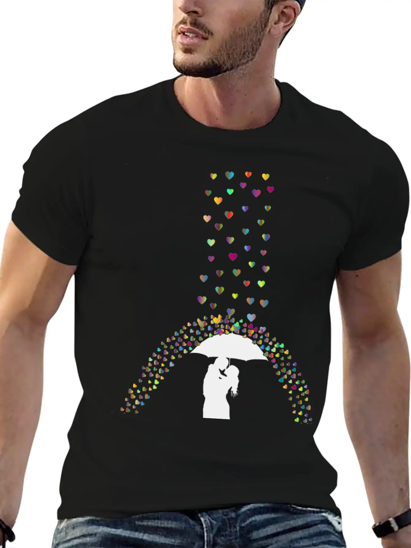 Love Rain Polyprismatic Breathable Soft Cotton T-Shirt – Timeless Casual Look