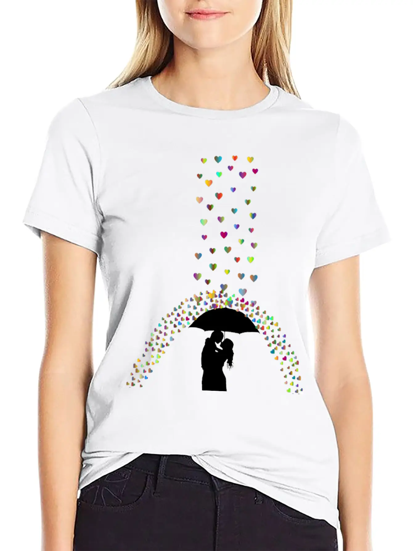 Love Rain Polyprismatic Breathable Soft Cotton T-Shirt – Timeless Casual Look