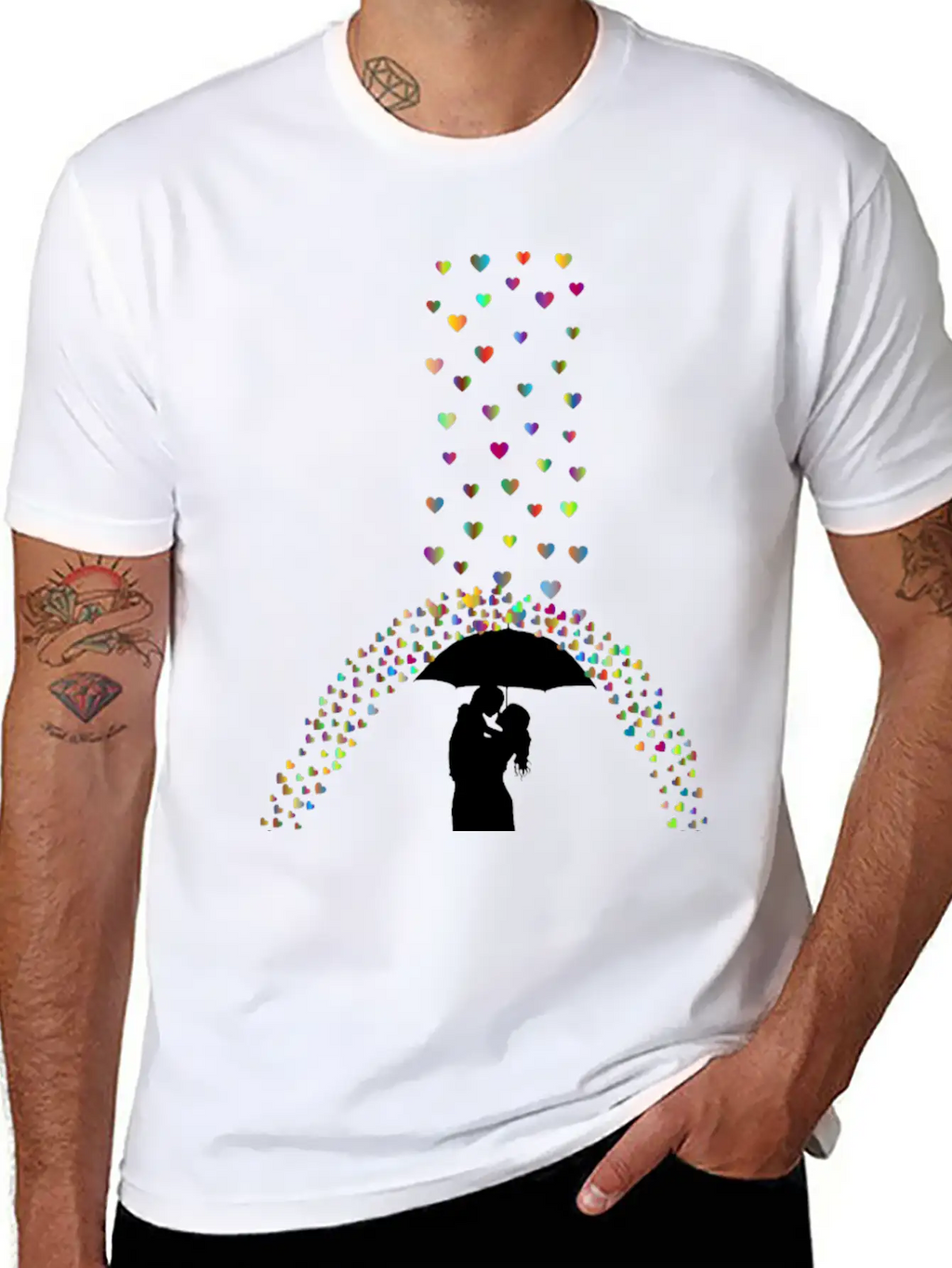 Love Rain Polyprismatic Breathable Soft Cotton T-Shirt – Timeless Casual Look