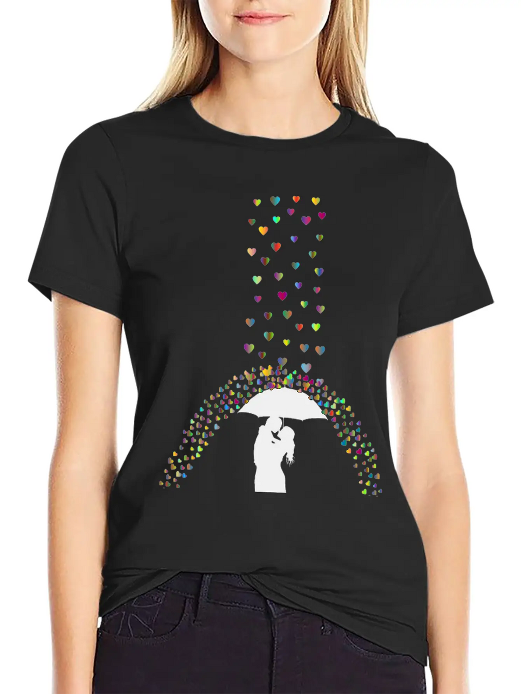 Love Rain Polyprismatic Breathable Soft Cotton T-Shirt – Timeless Casual Look