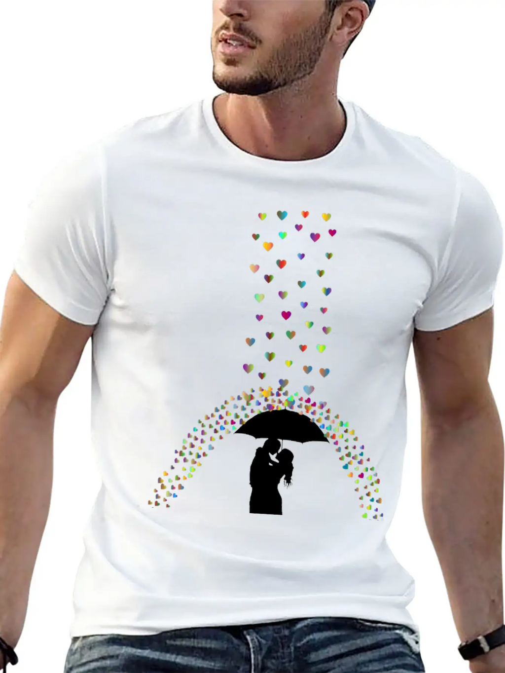 Love Rain Polyprismatic Breathable Soft Cotton T-Shirt – Timeless Casual Look