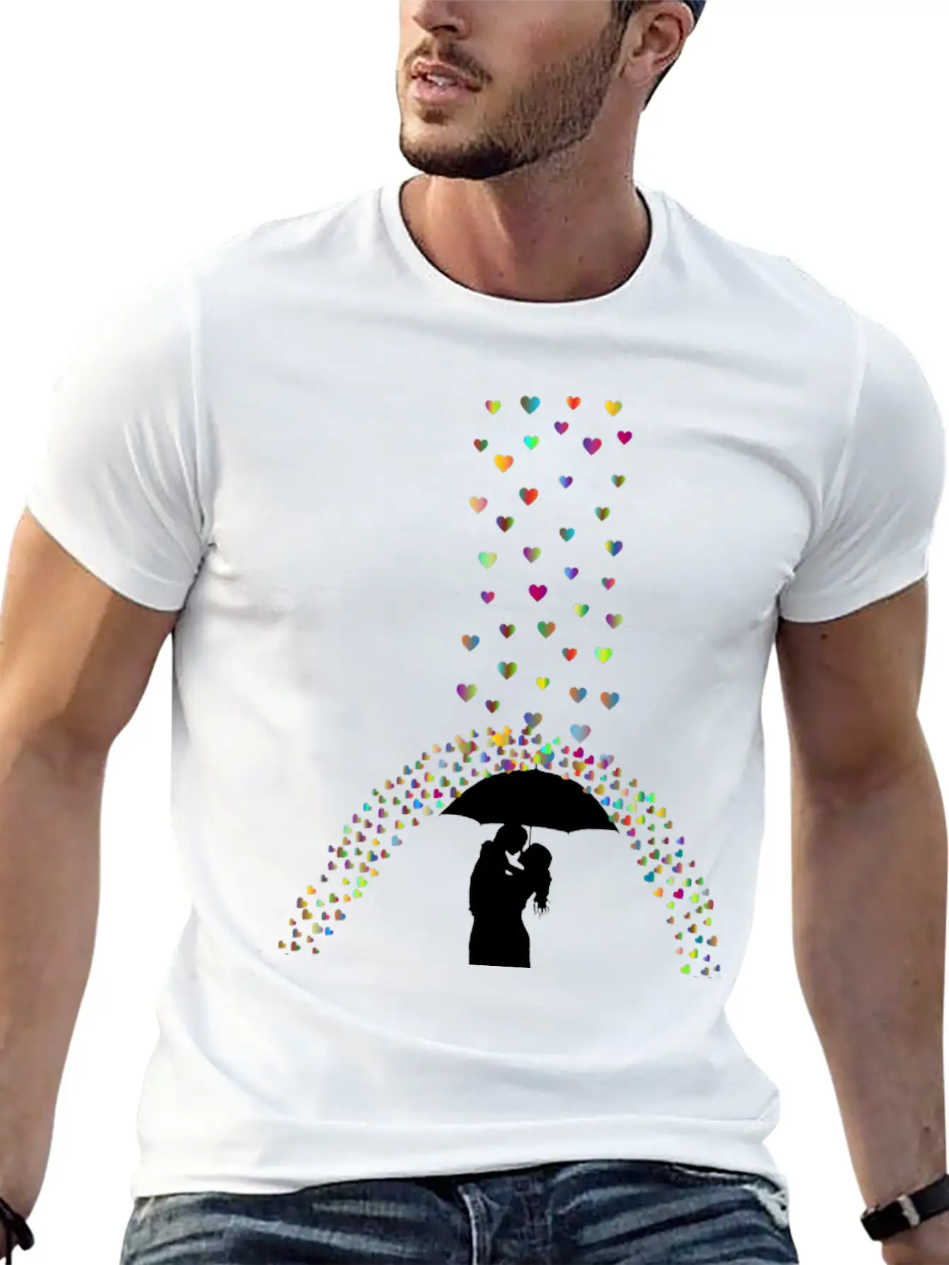 Love Rain Polyprismatic Breathable Soft Cotton T-Shirt – Timeless Casual Look