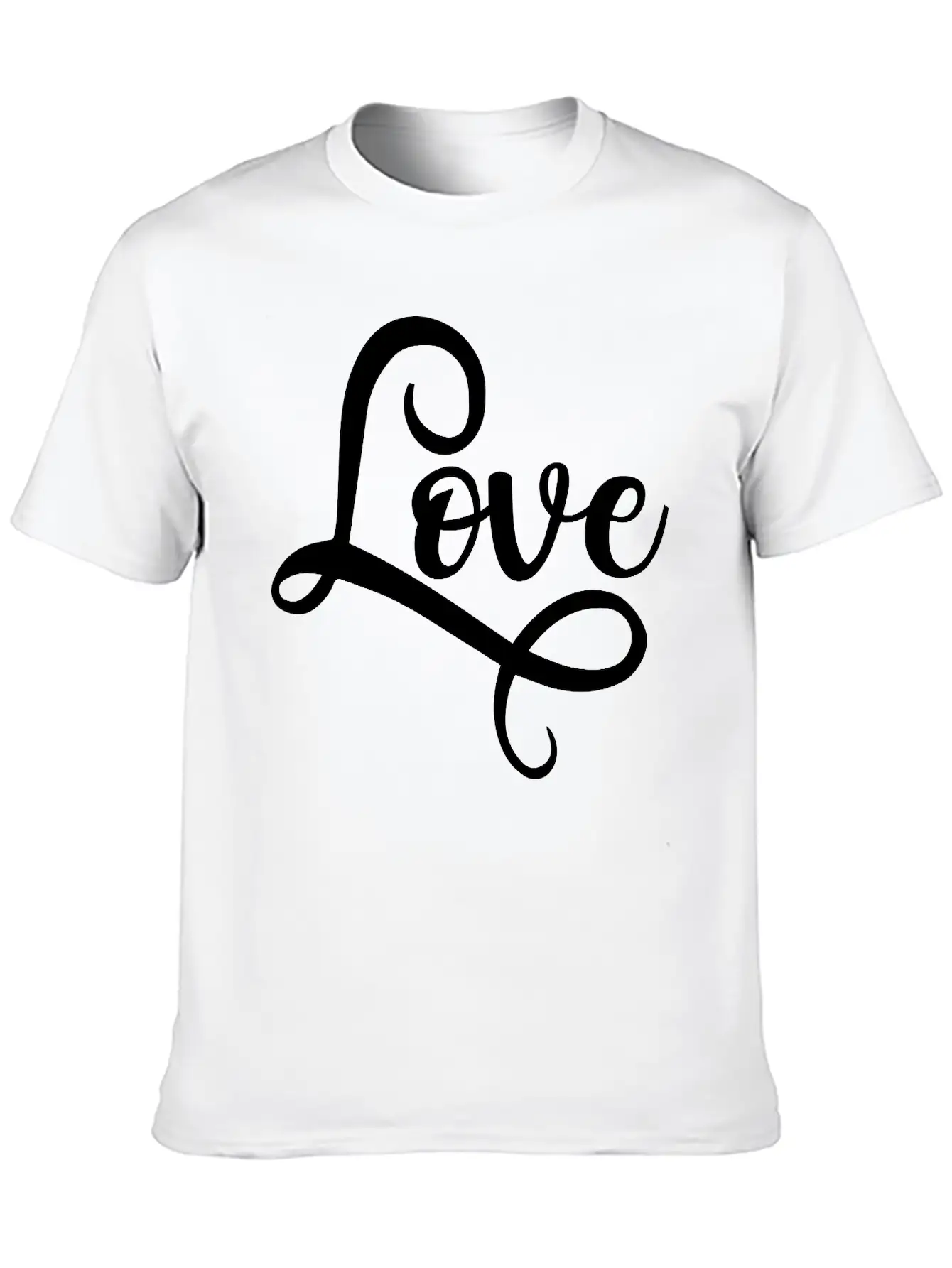Love Script Typography Stylish Everyday T-Shirt – Unisex Basic Cotton Tee