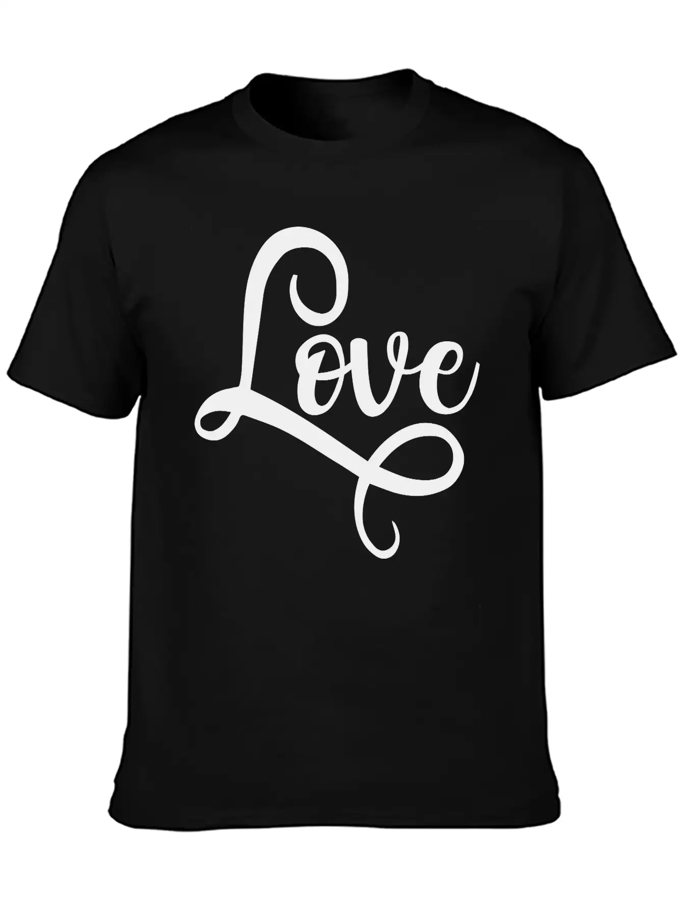 Love Script Typography Stylish Everyday T-Shirt – Unisex Basic Cotton Tee