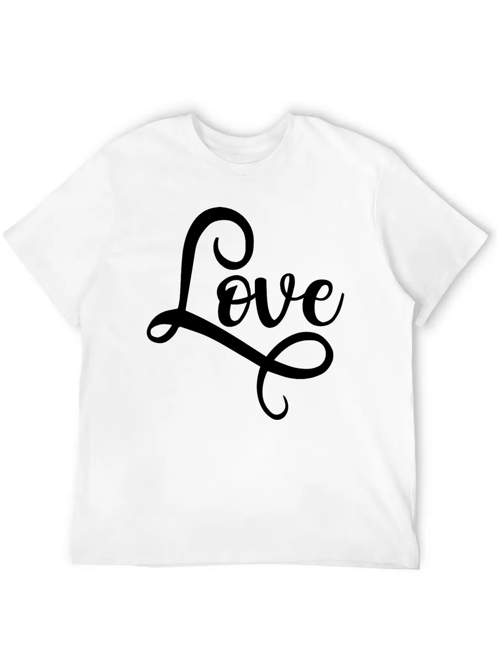 Love Script Typography Stylish Everyday T-Shirt – Unisex Basic Cotton Tee