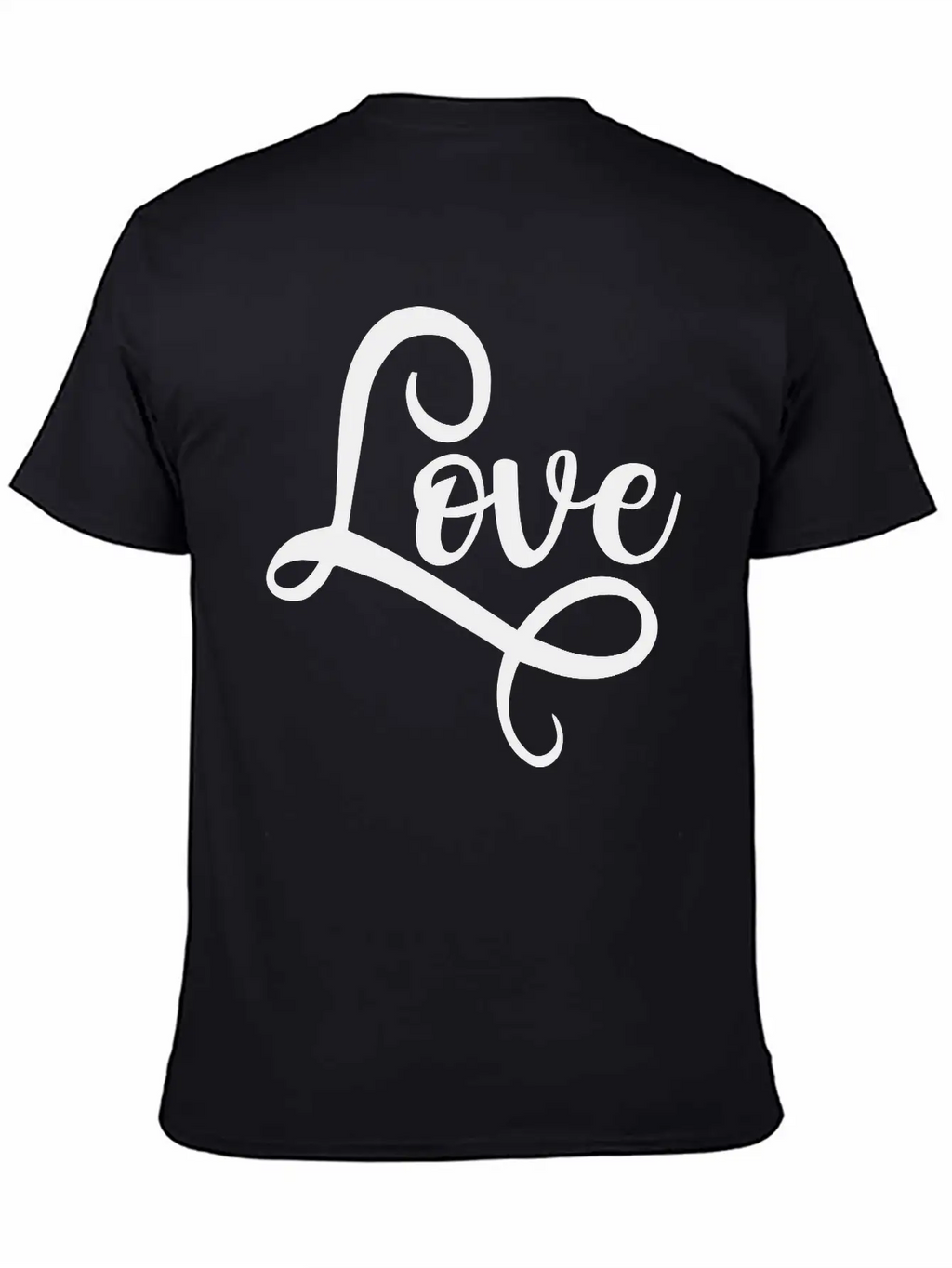 Love Script Typography Stylish Everyday T-Shirt – Unisex Basic Cotton Tee