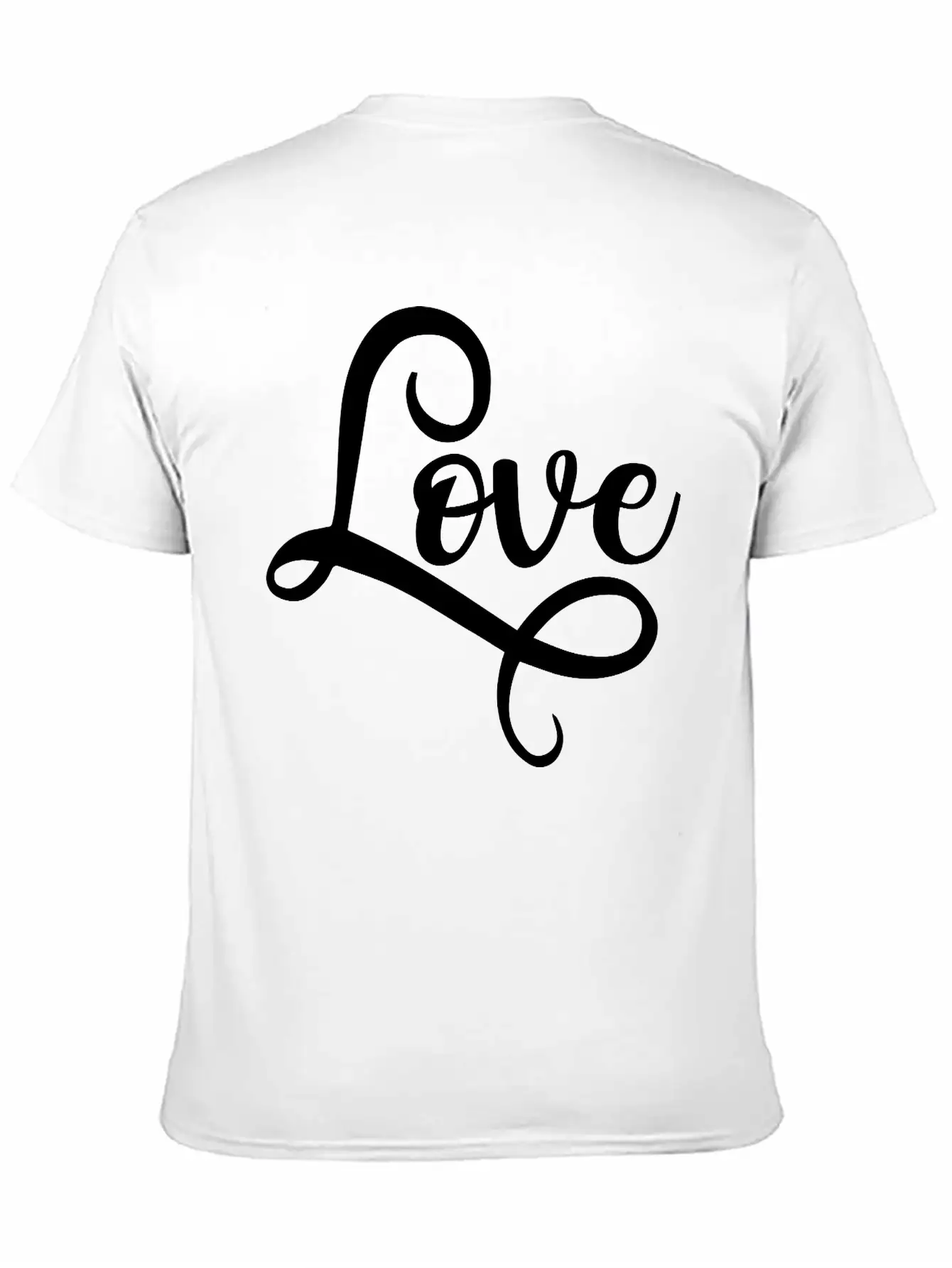 Love Script Typography Stylish Everyday T-Shirt – Unisex Basic Cotton Tee