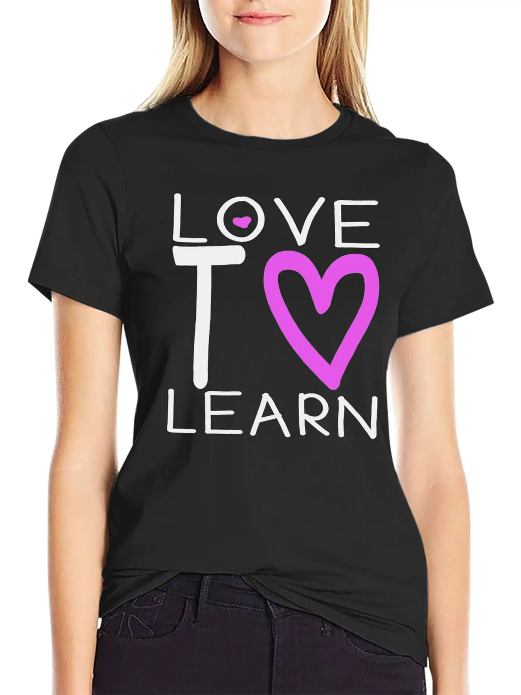 Love To Learn Unisex Short Sleeve Soft Cotton T-Shirt – Casual Everyday Wear