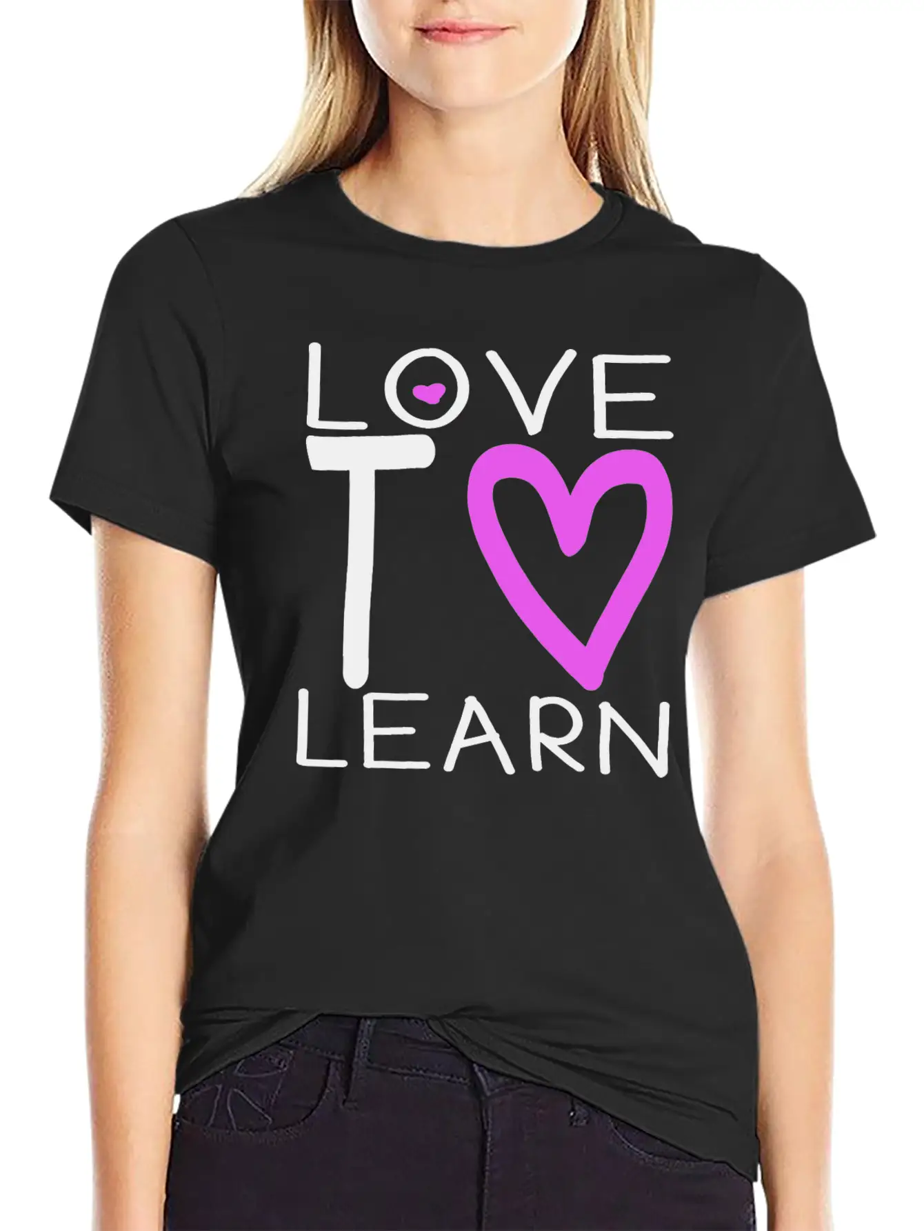 Love To Learn Unisex Short Sleeve Soft Cotton T-Shirt – Casual Everyday Wear