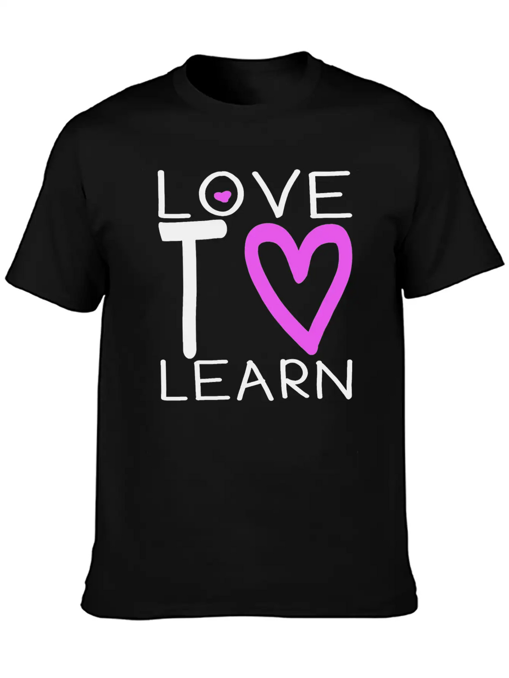 Love To Learn Unisex Short Sleeve Soft Cotton T-Shirt – Casual Everyday Wear