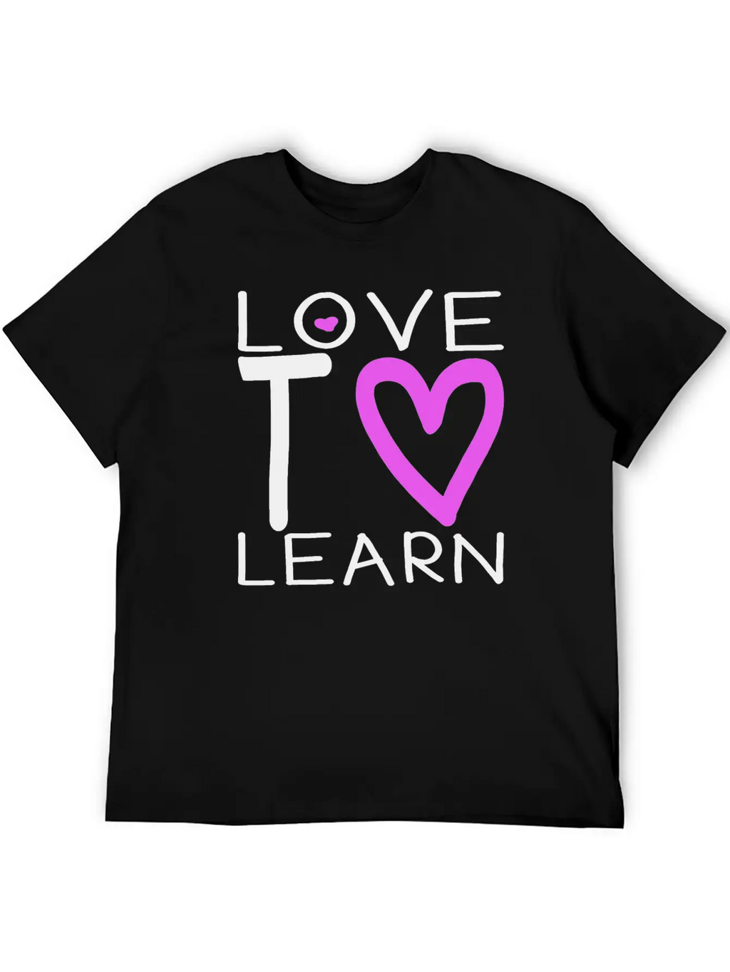 Love To Learn Unisex Short Sleeve Soft Cotton T-Shirt – Casual Everyday Wear