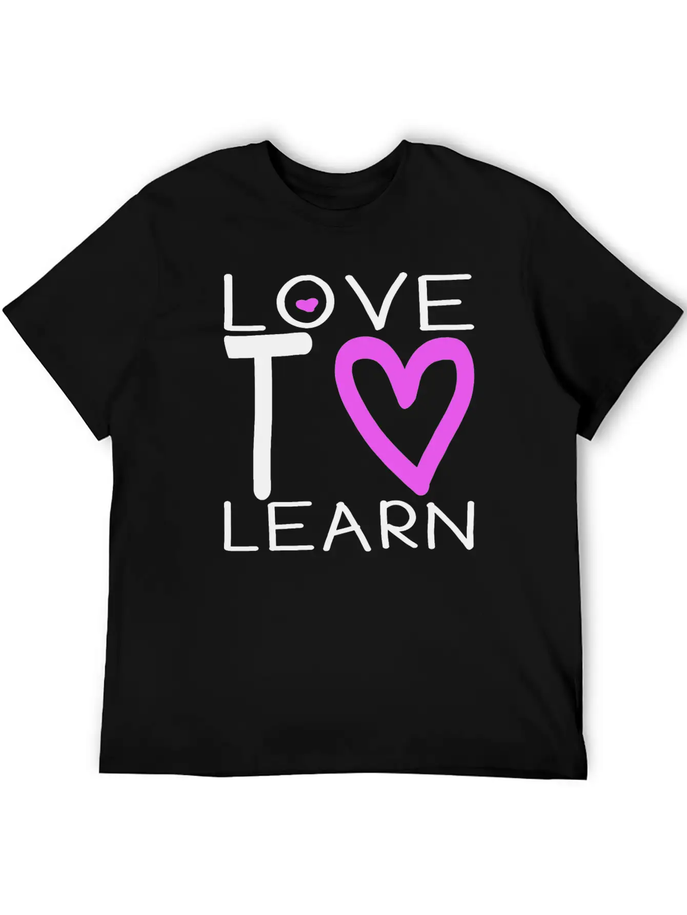 Love To Learn Unisex Short Sleeve Soft Cotton T-Shirt – Casual Everyday Wear