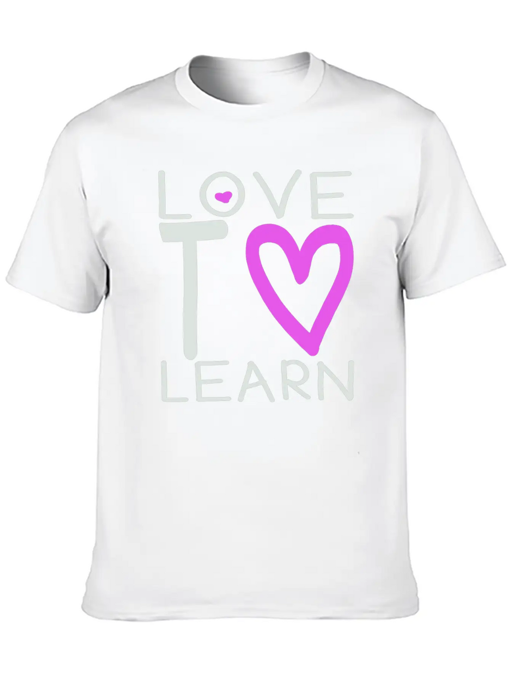 Love To Learn Unisex Short Sleeve Soft Cotton T-Shirt – Casual Everyday Wear