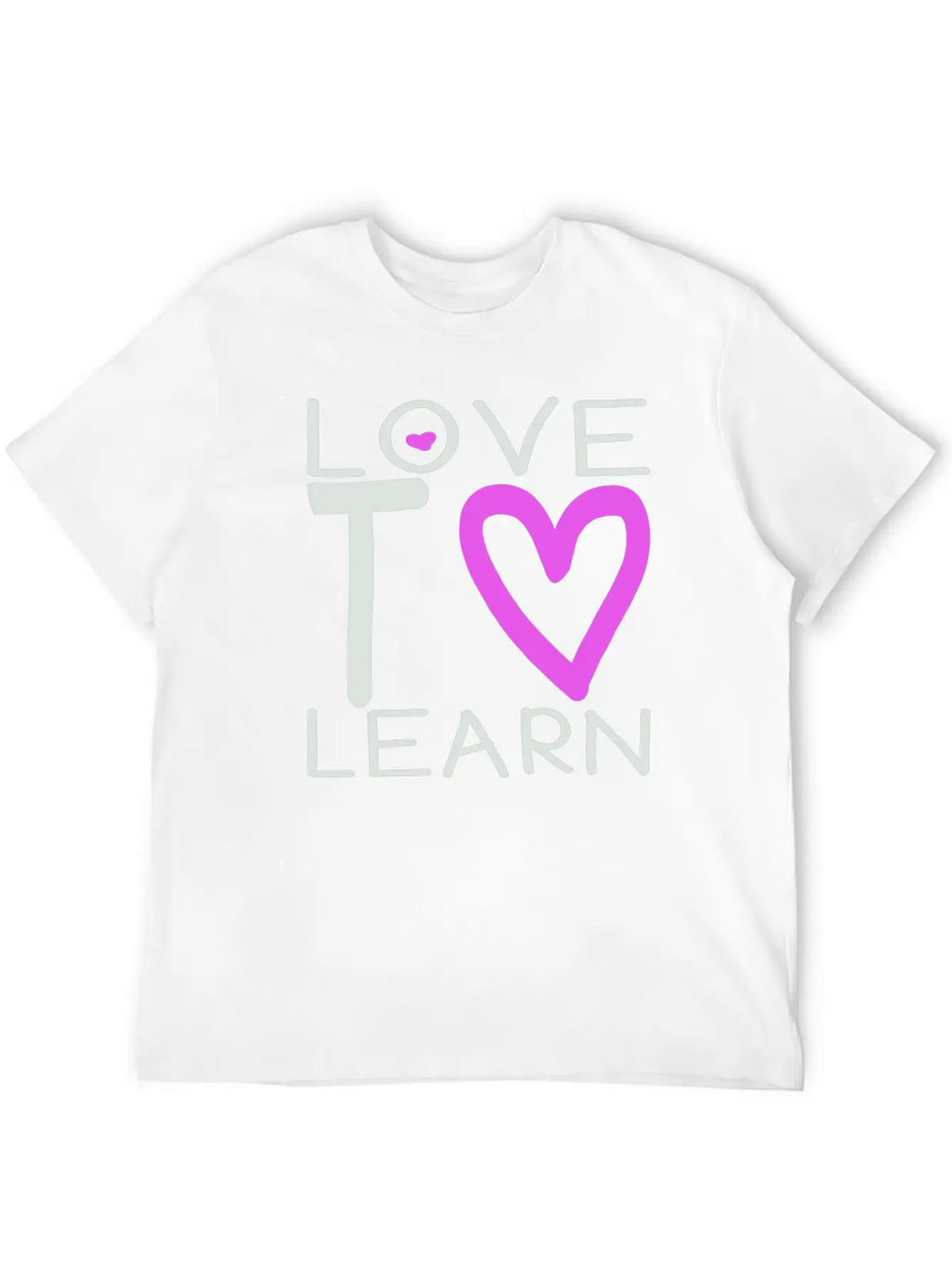 Love To Learn Unisex Short Sleeve Soft Cotton T-Shirt – Casual Everyday Wear
