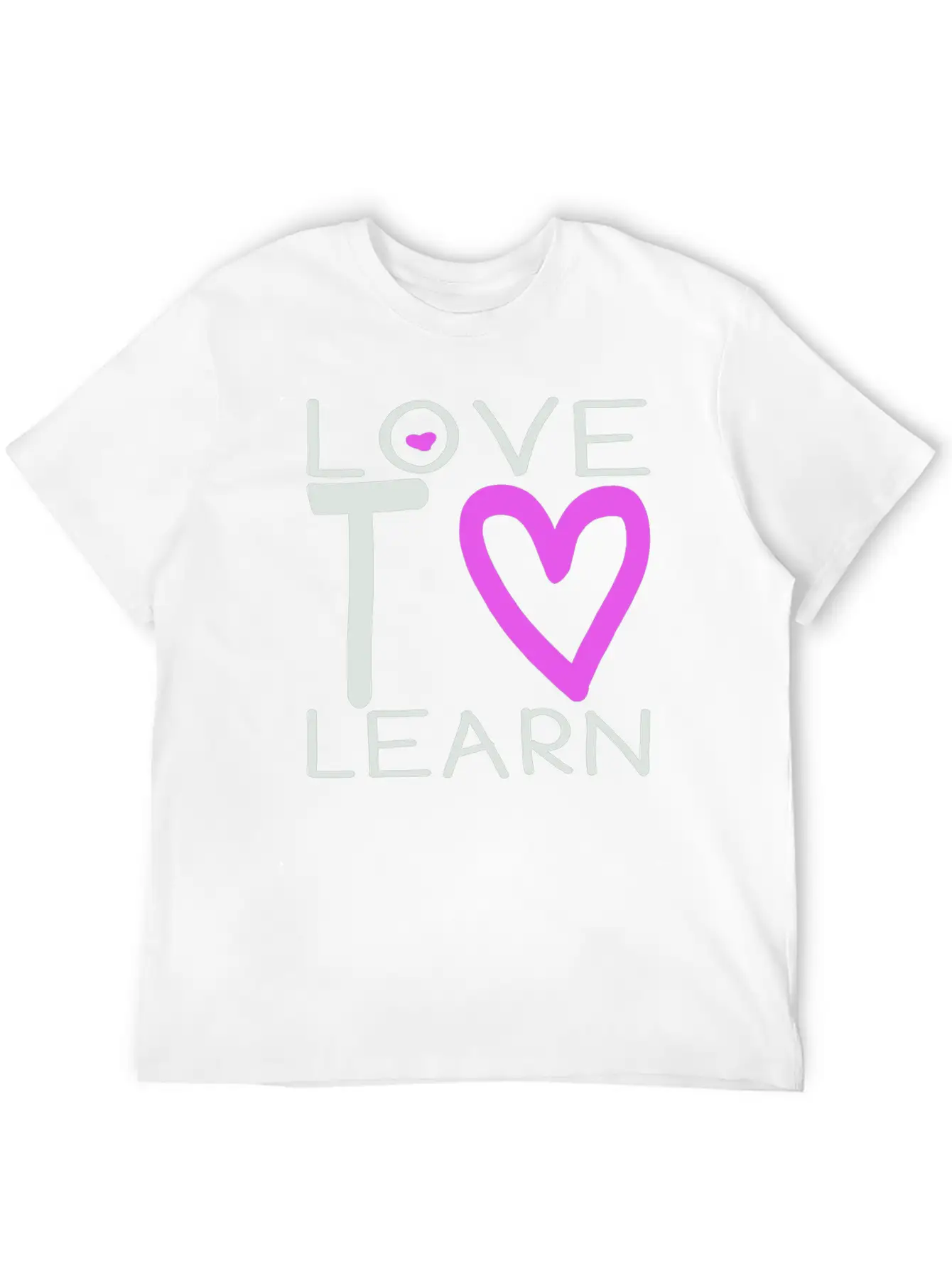 Love To Learn Unisex Short Sleeve Soft Cotton T-Shirt – Casual Everyday Wear