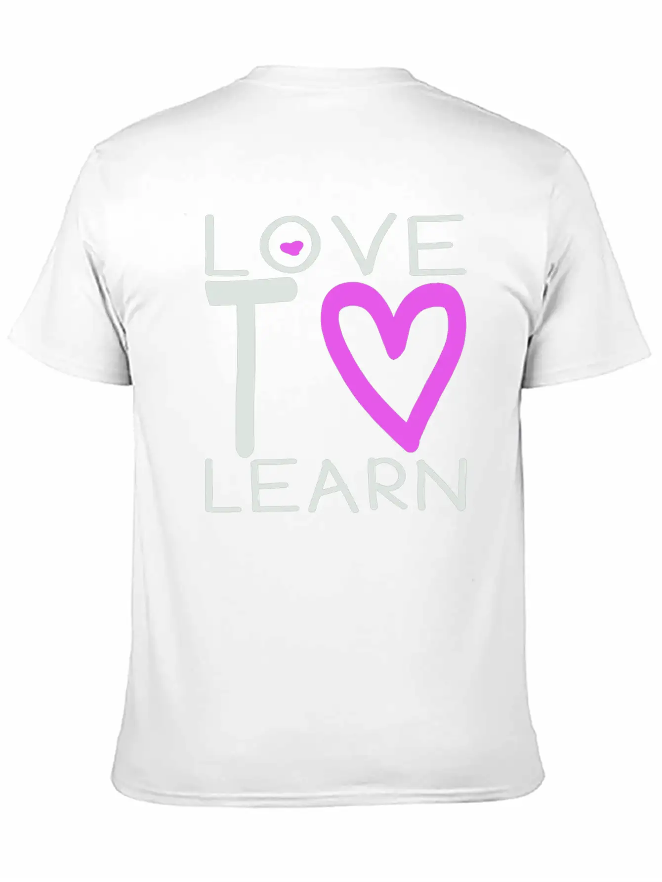 Love To Learn Unisex Short Sleeve Soft Cotton T-Shirt – Casual Everyday Wear