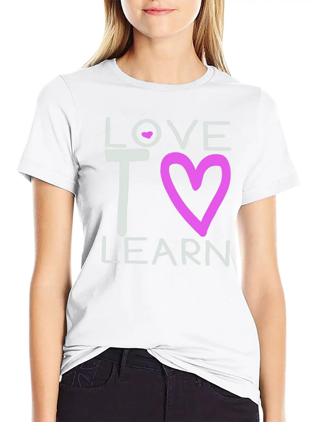 Love To Learn Unisex Short Sleeve Soft Cotton T-Shirt – Casual Everyday Wear