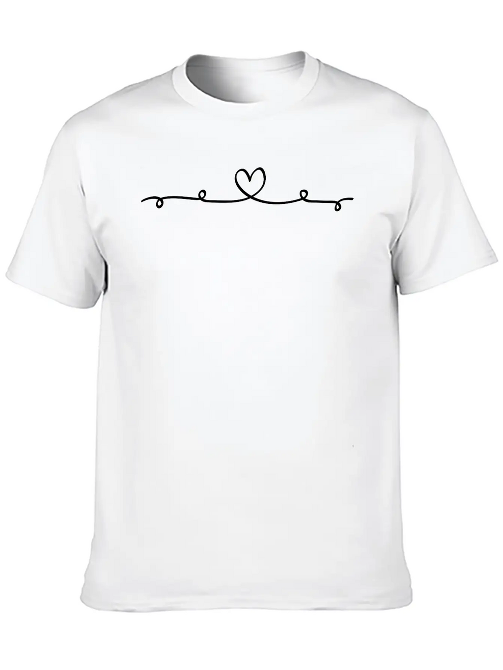 Love Underline Hand Drawn Comic Style, Falling In Unisex Short Sleeve Soft Cotton T-Shirt – Casual Everyday Wear