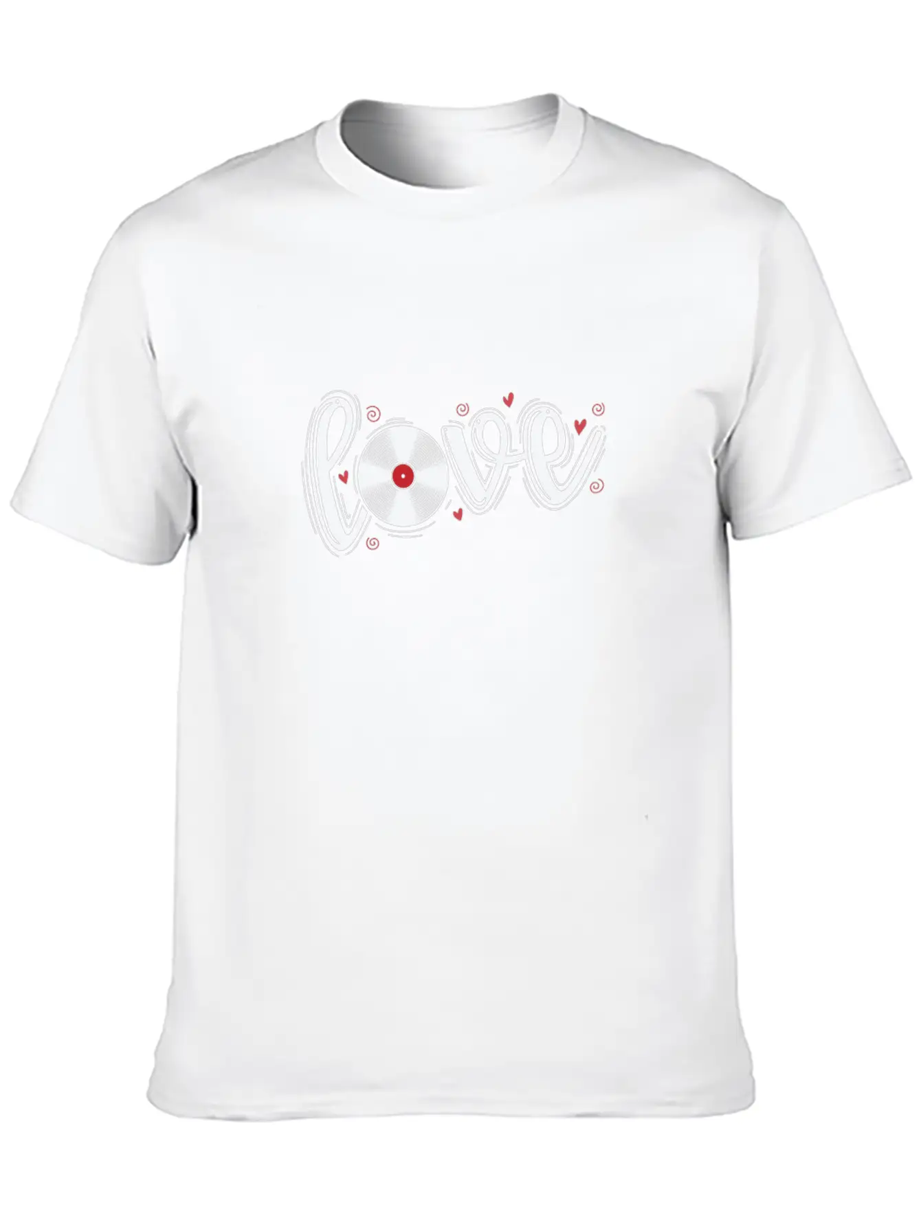 Love Vinyl Record Music Sound Carrier Unisex Casual T-Shirt – Clean Design For Daily Comfort