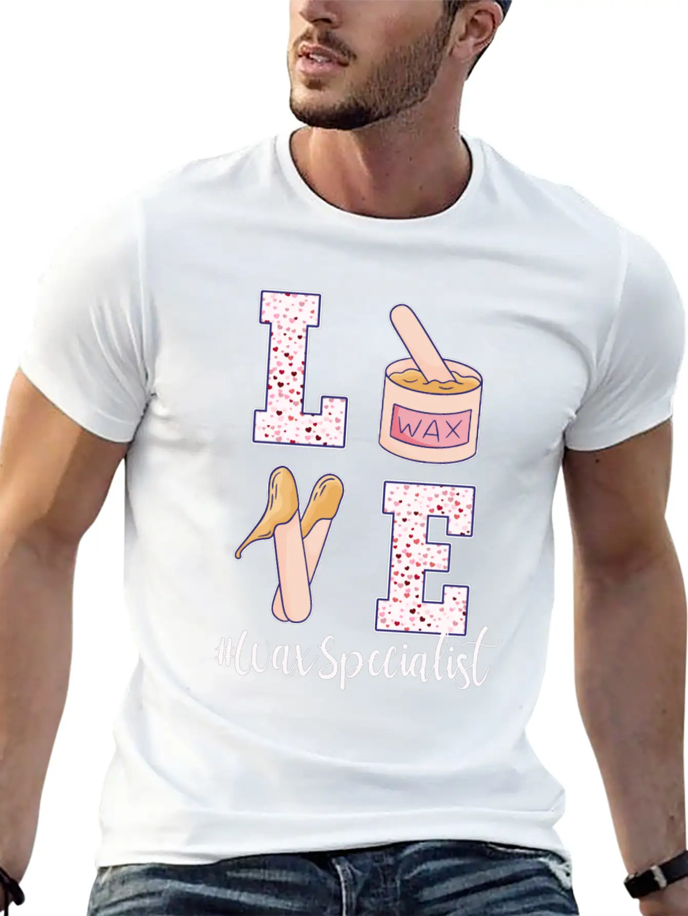 Love Wax Specialist Valentine's Day Unisex Casual T-Shirt – Clean Design For Daily Comfort