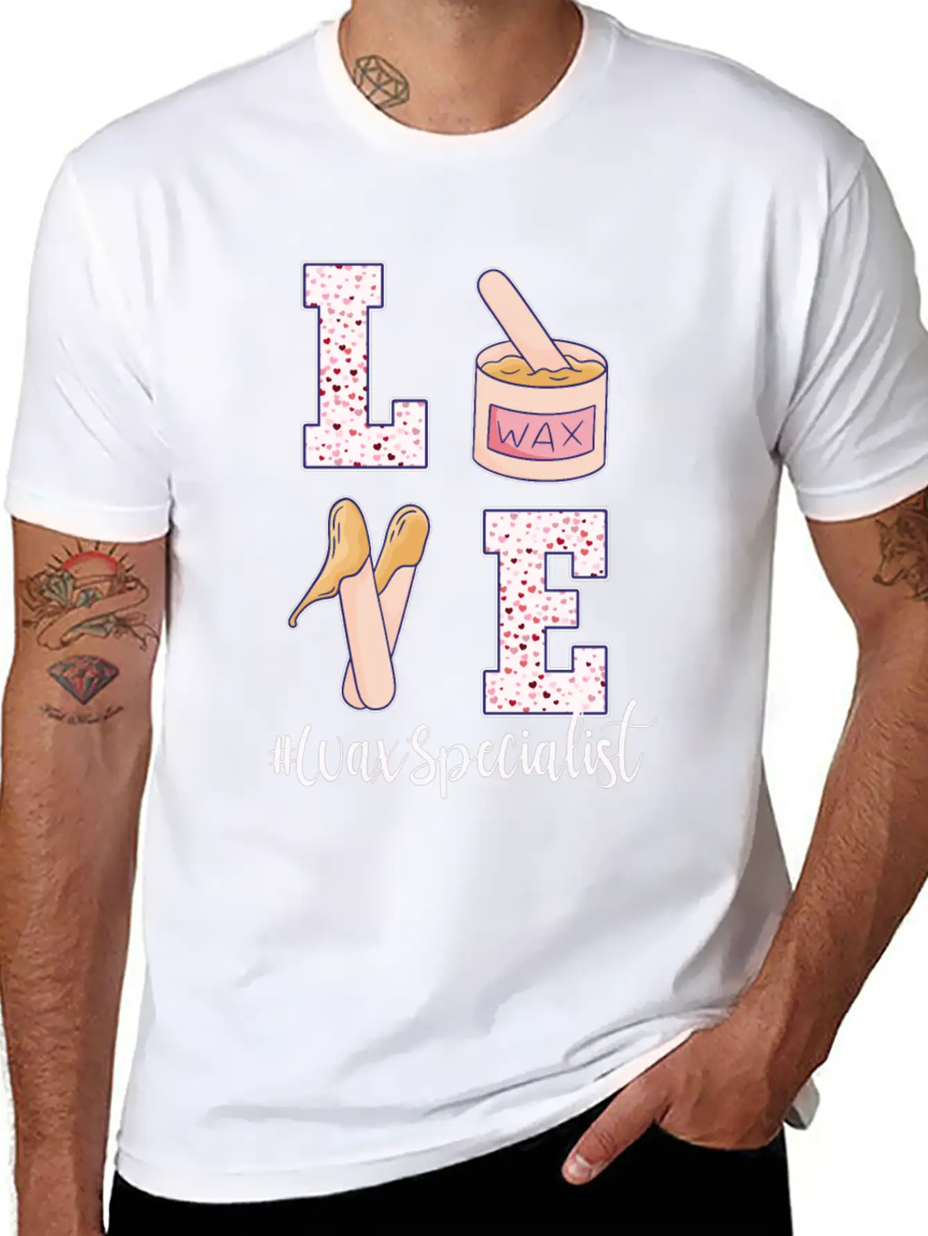 Love Wax Specialist Valentine's Day Unisex Casual T-Shirt – Clean Design For Daily Comfort