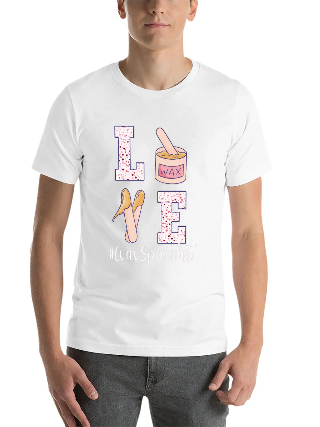 Love Wax Specialist Valentine's Day Unisex Casual T-Shirt – Clean Design For Daily Comfort